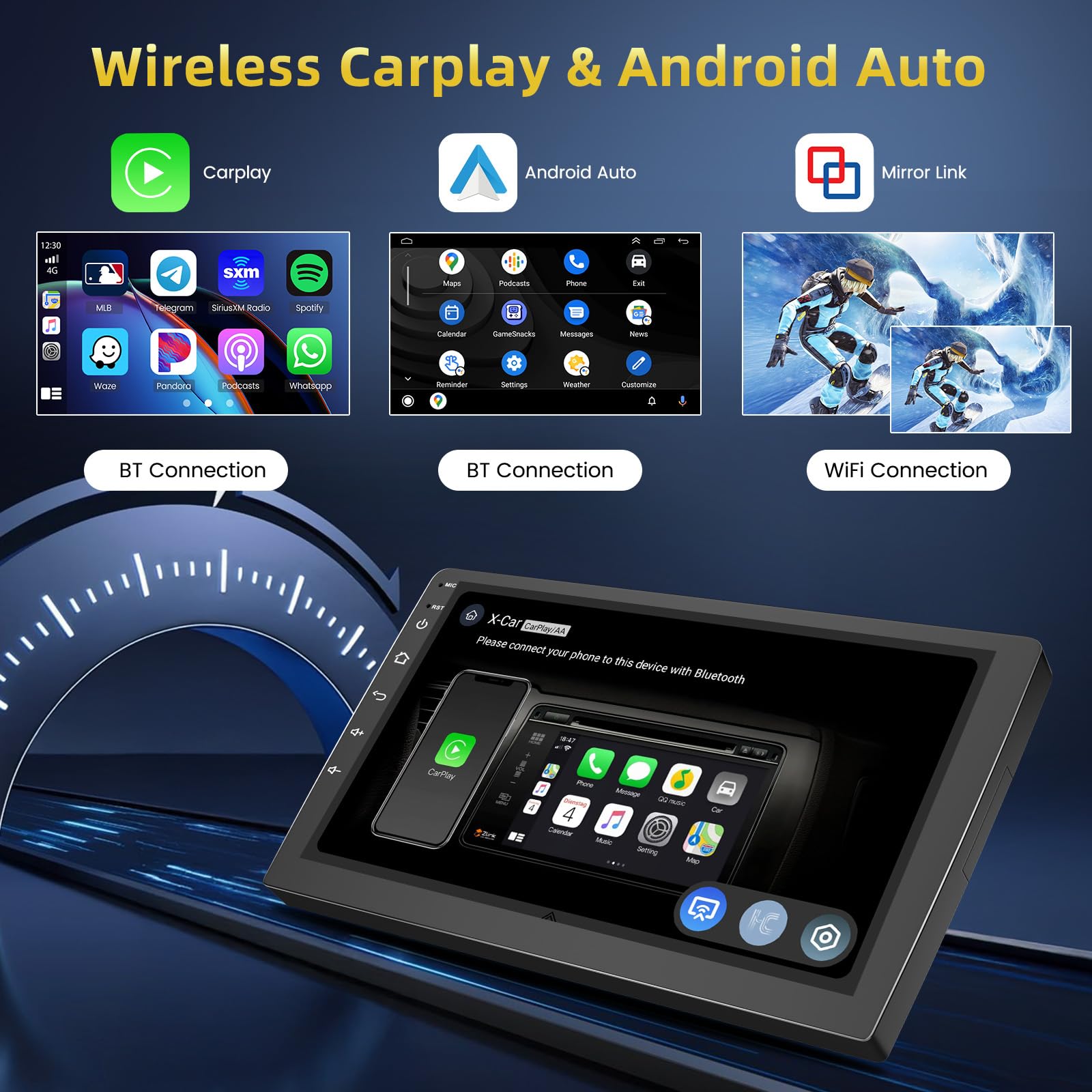 Autoradio Android 15 Pour Peugeot 308 408 2007-2015 - Écran 9 Pouces, CarPlay Sans Fil, GPS, DSP, Compatible Caméra De Recul