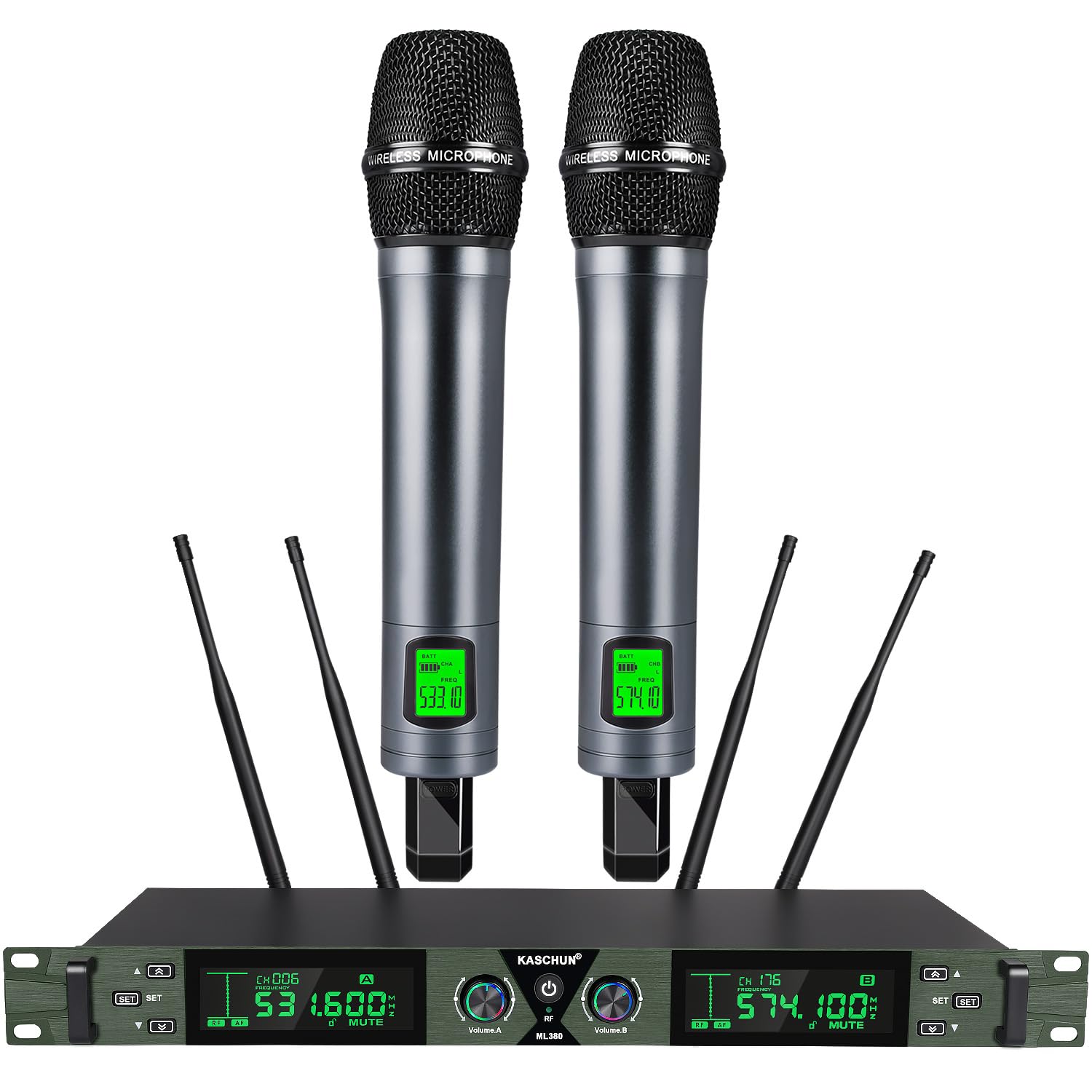 Amazon.com: Kaschun UHF Professional Wireless Microphone System, 2