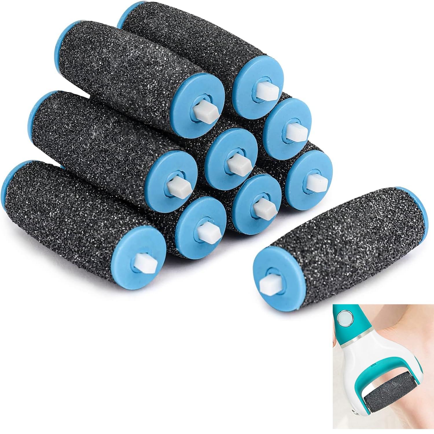 Scholl Ersatzrollen Für Hornhautentferner - 10er Pack Extra Grob, Perfekt Für Die Elektrische Fußfeile