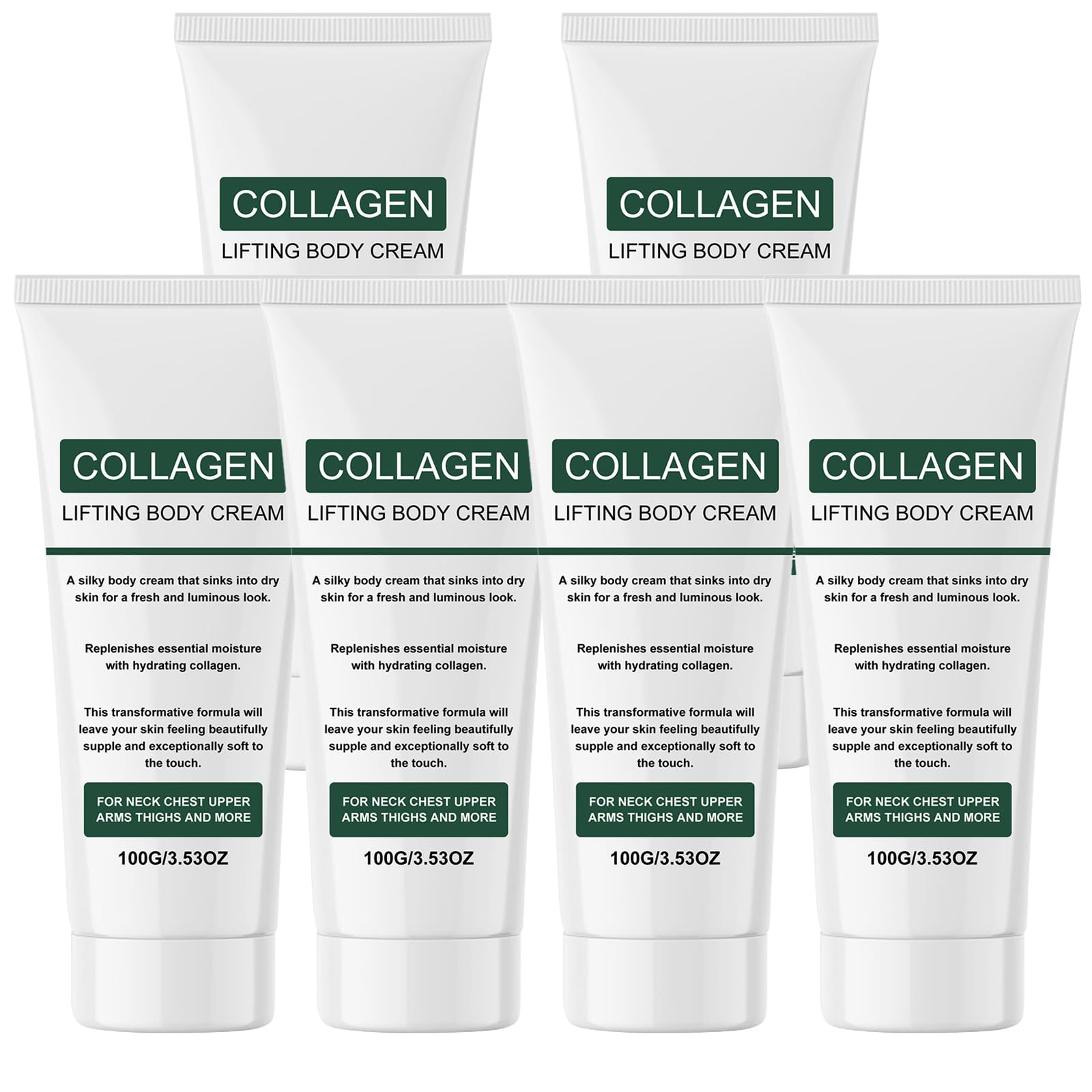 Collagen Body Oil Silk Texture Hydrating Shower Oil, Lifting Firming Body Lotion, Moisturizing Skin Care Oil for Women, Smooth Tightening Daily Body Skin Care (6 Flaschen)