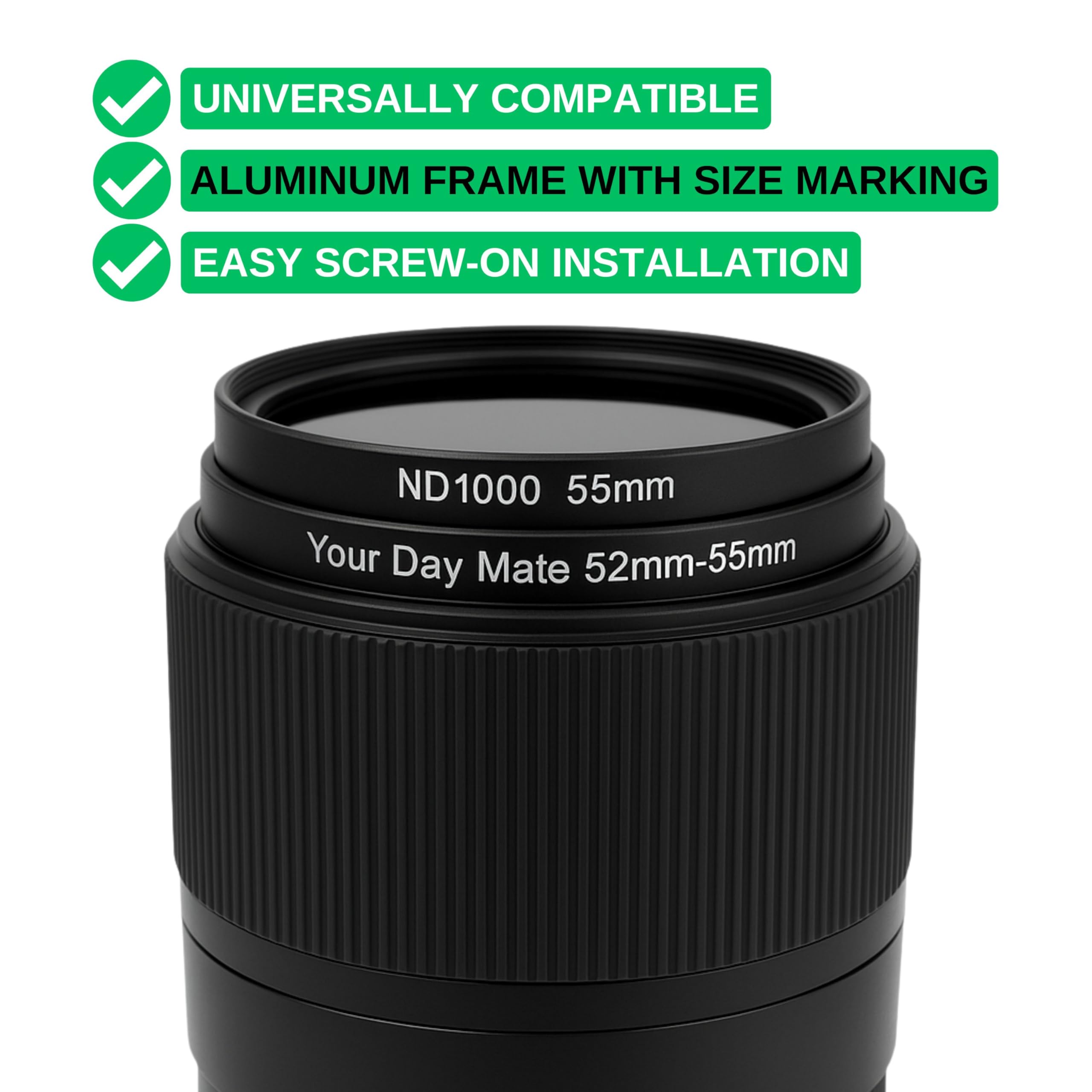 Step-Up Ring Aluminium 62-67mm Compatible Canon Sony Nikon Fujifilm