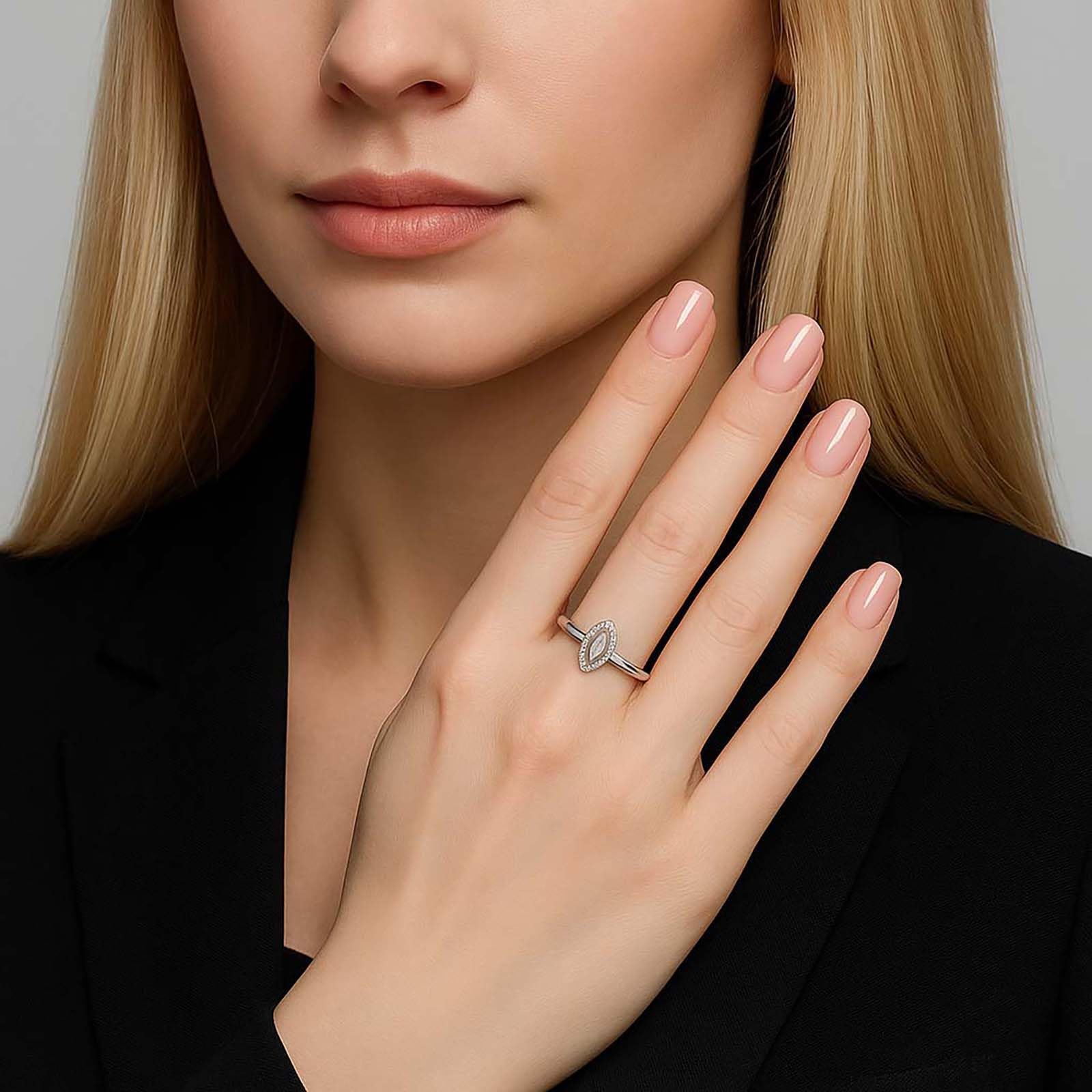 Square False Nails in Soft Pink Nude, 24PCS Semi-Transparent Jelly Gel Press On Nails with 12 Sizes - Image 2