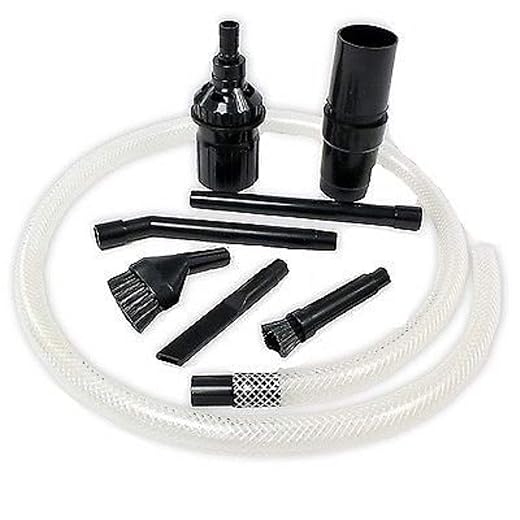 Schneider Industries Micro Vacuum Attachment 7 Piece Kit, 0.5 Liters, Black