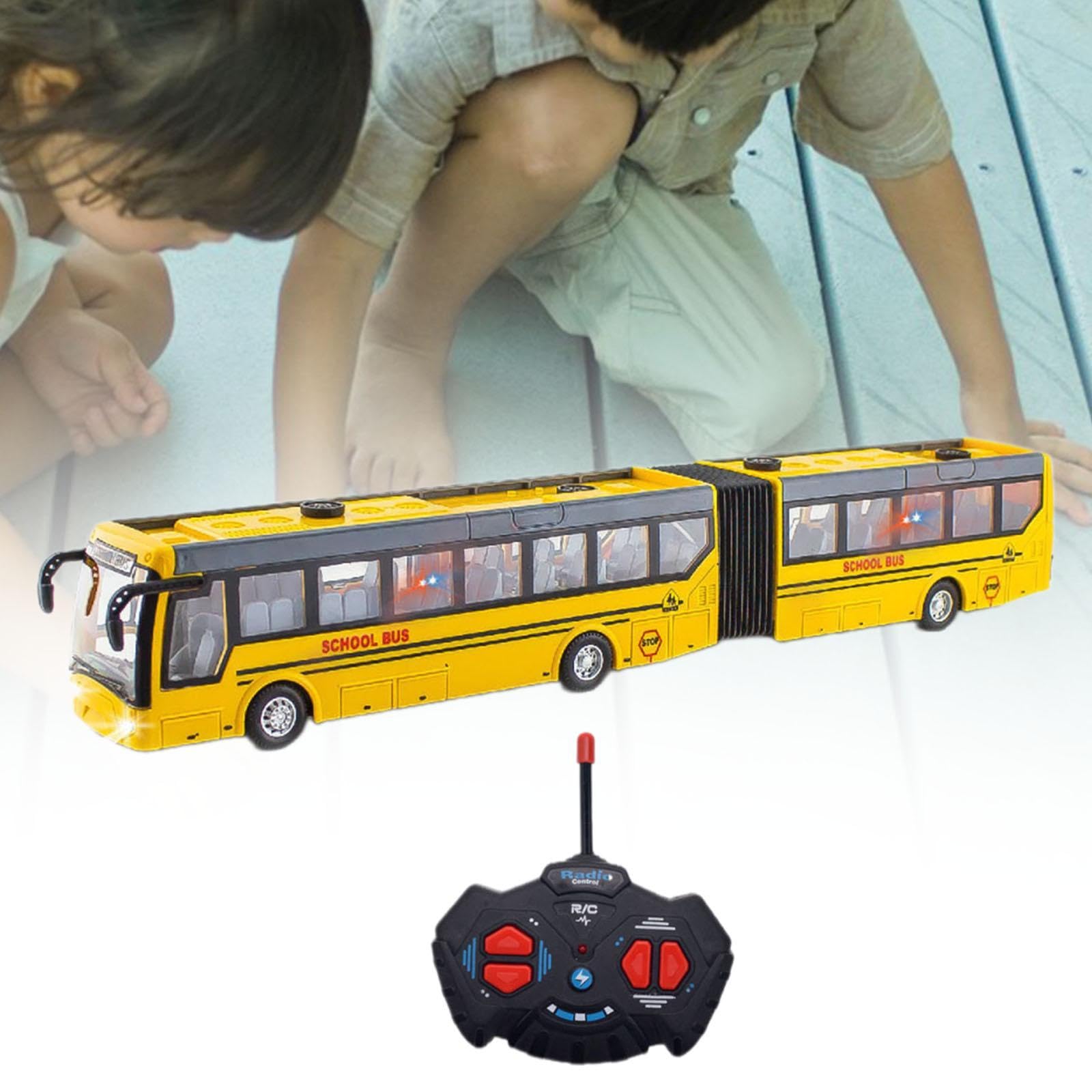 Autobus Scolastico Radiocomandato, Modello in 1:32, Giallo Lungo
