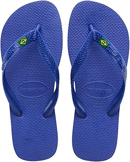 Havaianas - Top Brasil, Bequeme, Robuste und Leichte Badelatschen, mit Rutschfesten Sohlen, Brasilien-Flagge auf den Riemen, Unisex Erwachsene