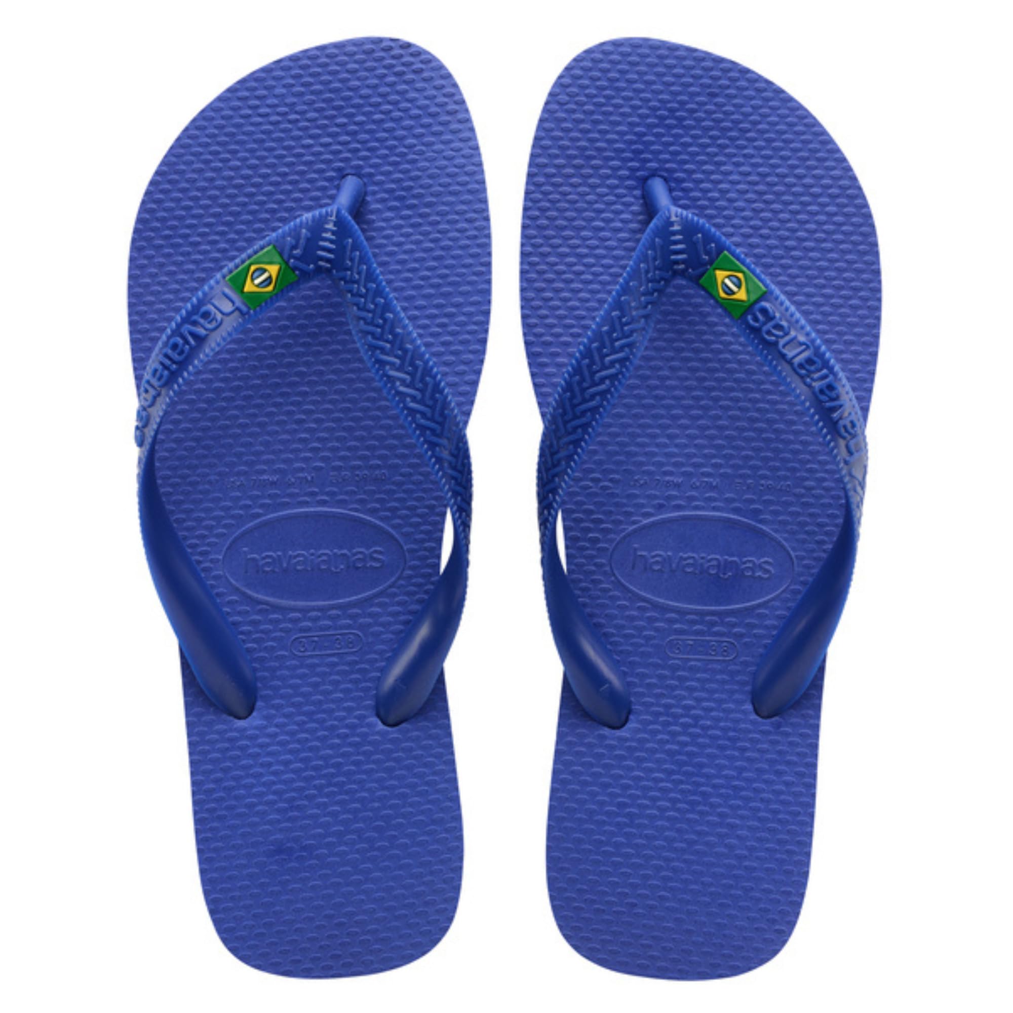 Havaianas - Top Brasil, Bequeme, Robuste und Leichte Badelatschen, mit Rutschfesten Sohlen, Brasilien-Flagge auf den Riemen, Unisex Erwachsene