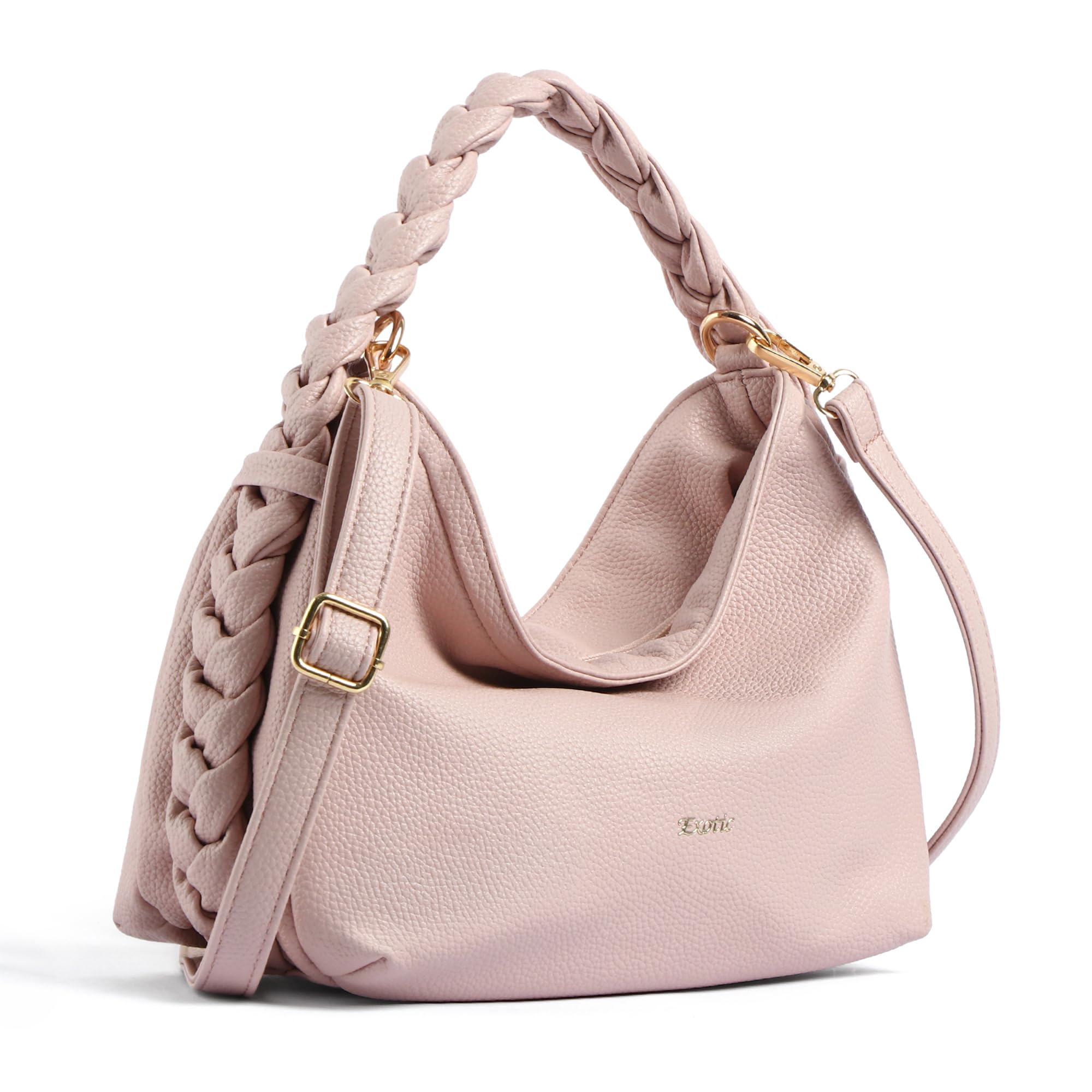 Luna Braided Sling Bag for Women | Soft Structured Hobo Bag | Adjustable Strap | Multi Pocket | Elegant Everyday Purse-image-1