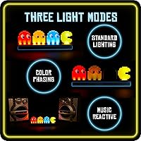 Vista 4 de Pac Man and Ghosts Light, lámpara de figura coleccionable Pac Man