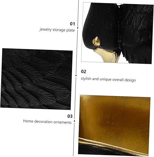 Miniatura 7 de Cabilock Decoración de almacenamiento de cisne, estatua decorativa de cisne, cuenco decorativo para servir alimentos, modelo cisne, estatuilla de