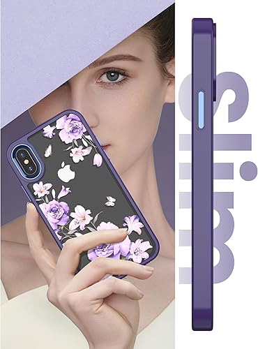 Miniatura 5 de Dretal Funda para iPhone X, iPhone Xs, probada en caídas de grado militar, parte trasera dura y borde suave, funda protectora de teléfono para