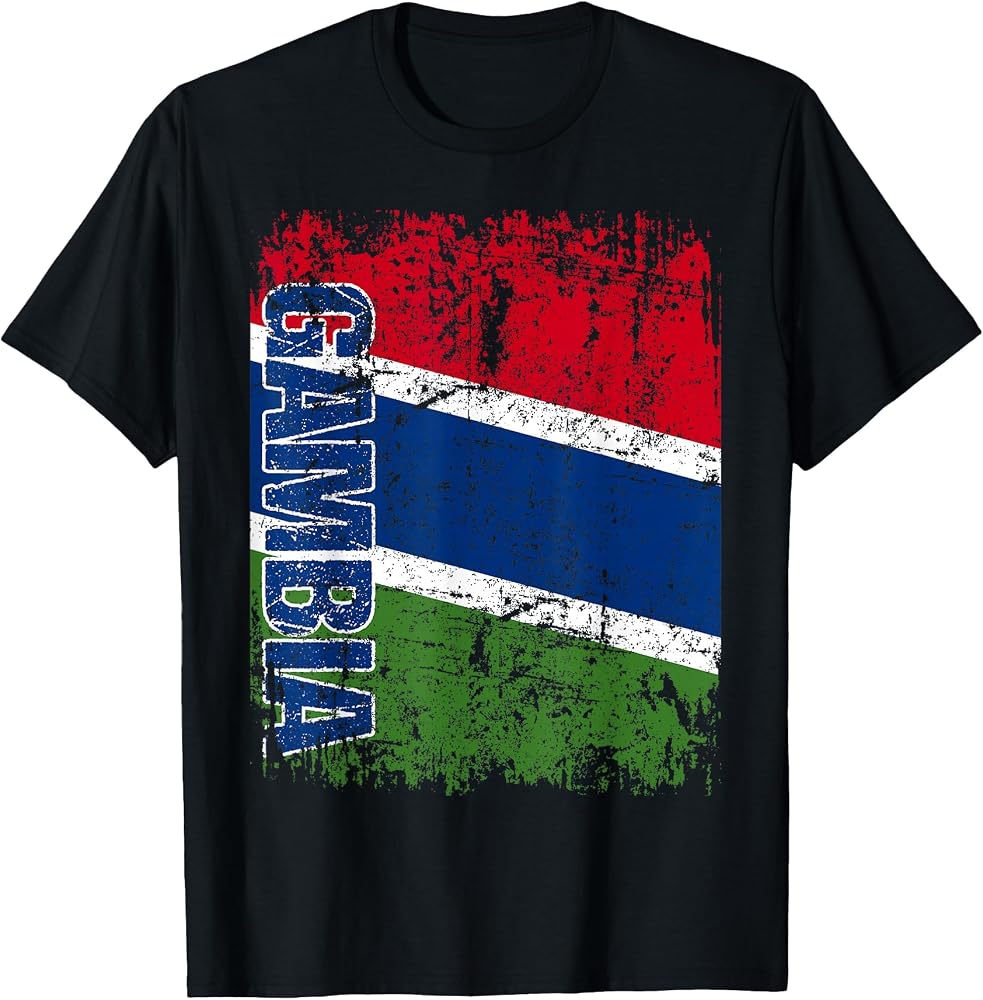 Gambia Flag Vintage Distressed Gambia T-Shirt