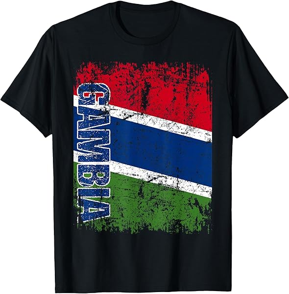 Gambia Flag Vintage Distressed Gambia T-Shirt