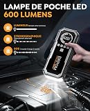 BRPOM Booster Batterie avec Compresseur, 9000A Démarreur Batterie Voiture, 160PSI Gonfleur de Pneus, 12V Jump Starter, Tout Gaz ou 10L Diesel, Écran LCD, Eclairage de Secours, Banque d'alimentation - 4