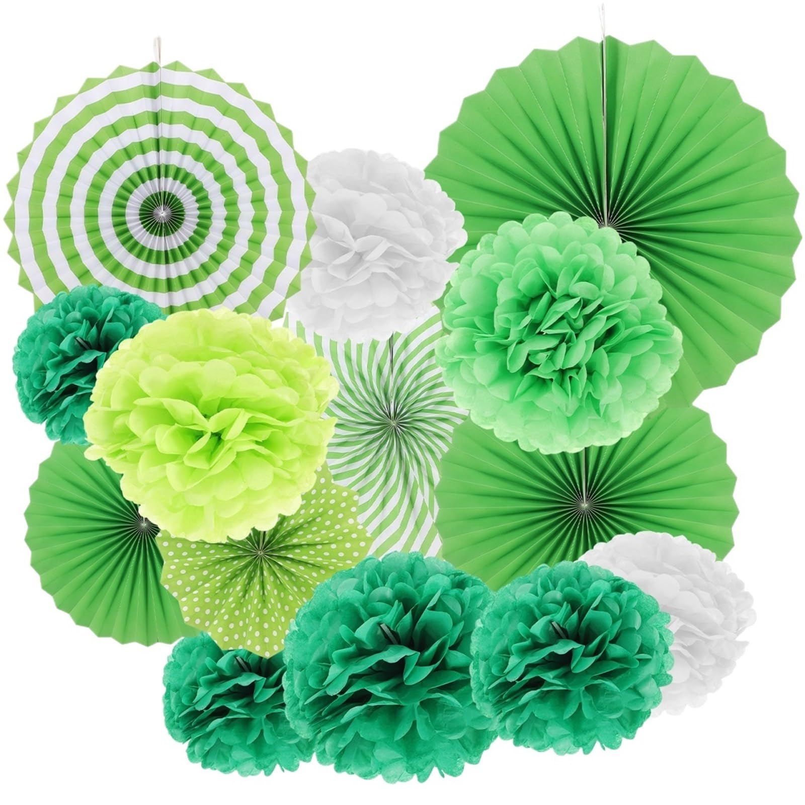 Pompones Decoracion Flor de pompón abanicos papel