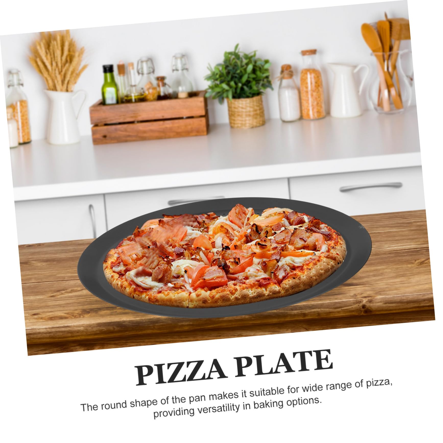 PRETYZOOM Rundes Backblech 33cm Perforiertes aus Aluminiumlegierung Pizza