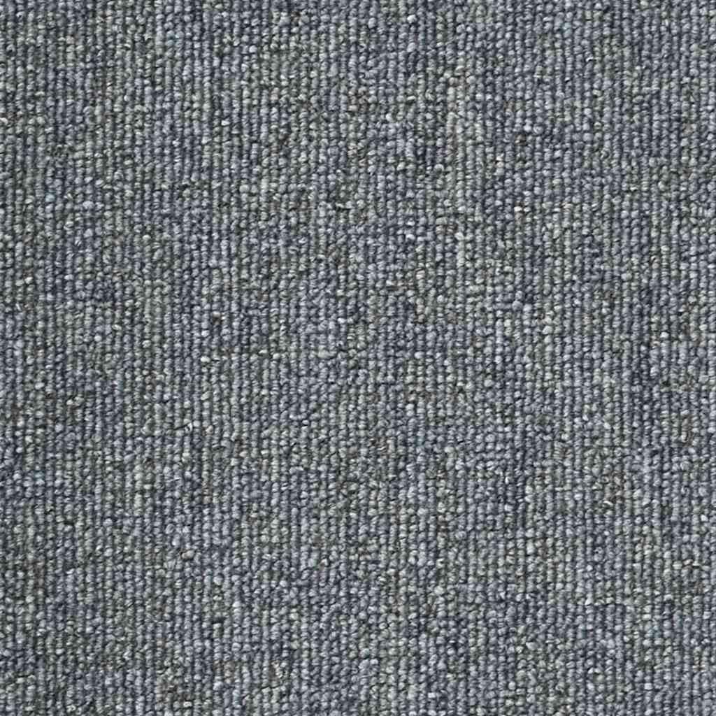 Stufenmatten 30 Stück 65 x 21 x 4 cm Hellgrau und Blau Rechteckiger Rand Treppenstufen Matten, Teppich Innen für Treppen, rutschfest Stufenmatten Treppenteppich