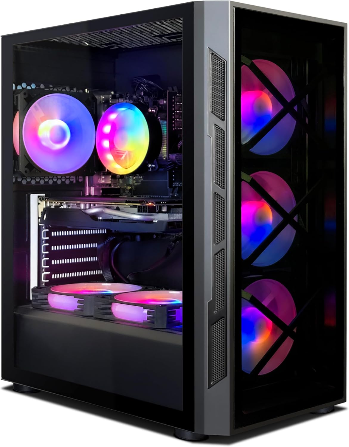 STGsivir-Gaming Desktop PC-GeForce RTX 3060 12G, Intel i7 3.4-3.9GHz-32GB RAM, 1TB SSD, 600M WiFi, BT 5.0, RGB Fanx6, W10H64-Gaming Computer Tower-for Gamer and Streaming