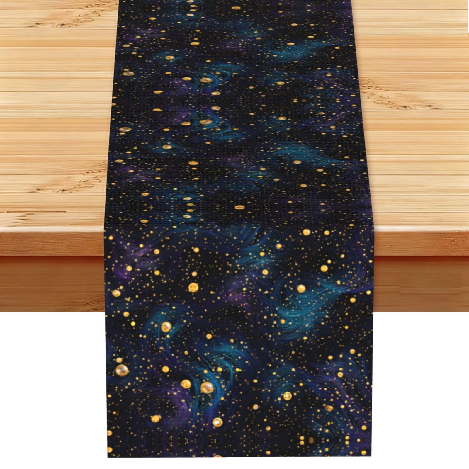 Abstract continuous illustration Linen Feel Table Runner Wedding Party Home Decoration