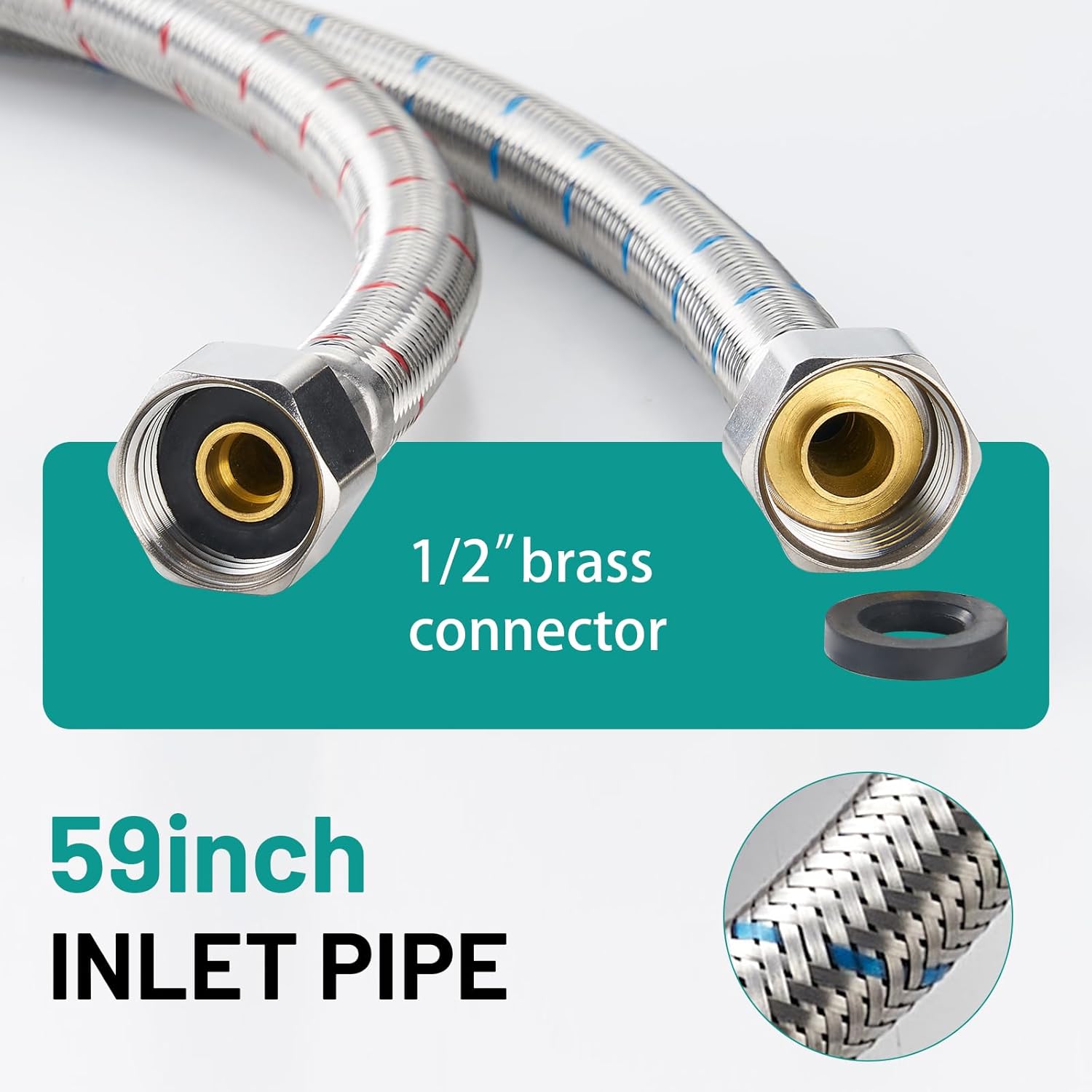 Free Standing Tub Faucet, Floor Mount Bathtub Filler with Hand Shower, 360° Swivel Spout Roman Tub Faucet, Solid Brass Construction (Brushed Nickel)