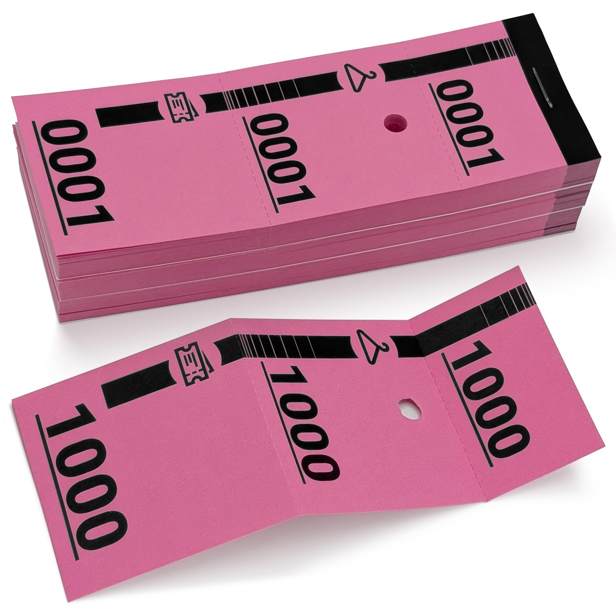 1000 tickets vestiaire numérotés - Carnets avec Talons, Vignettes Prédécoupés et Perforés - Idéal pour Événements, Organisations, Penderie, Garderobe, Consigne - 20 Paquets de 50