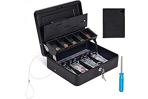 Portable Small Cash Box with Security Key