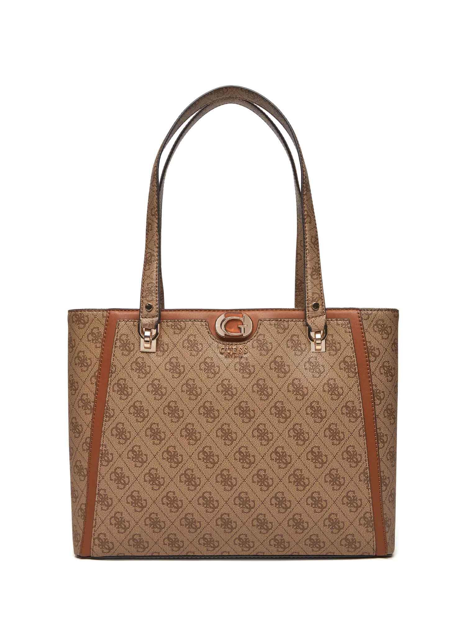 Guess Orlina Logo Noel Tote Latte Logo/Brown-image