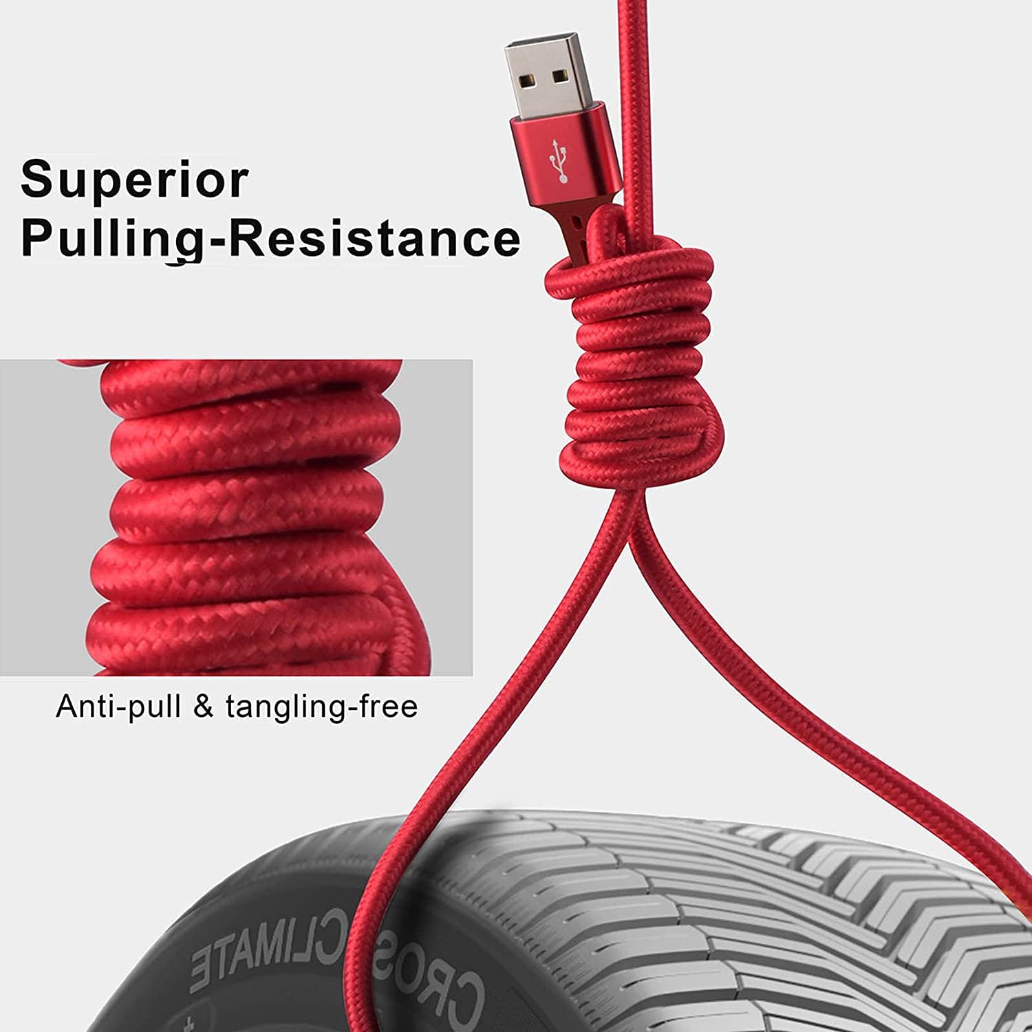 ASICEN Multi Cavo di Ricarica, [35cm] 3 in 1 Multiplo Cavetto con iP/Micro USB/Tipo C Nylon Intrecciato Cavo di Ricarica USB per Phone 15/14/13/12/Android Galaxy/Pixel/LG/Tablet/PS