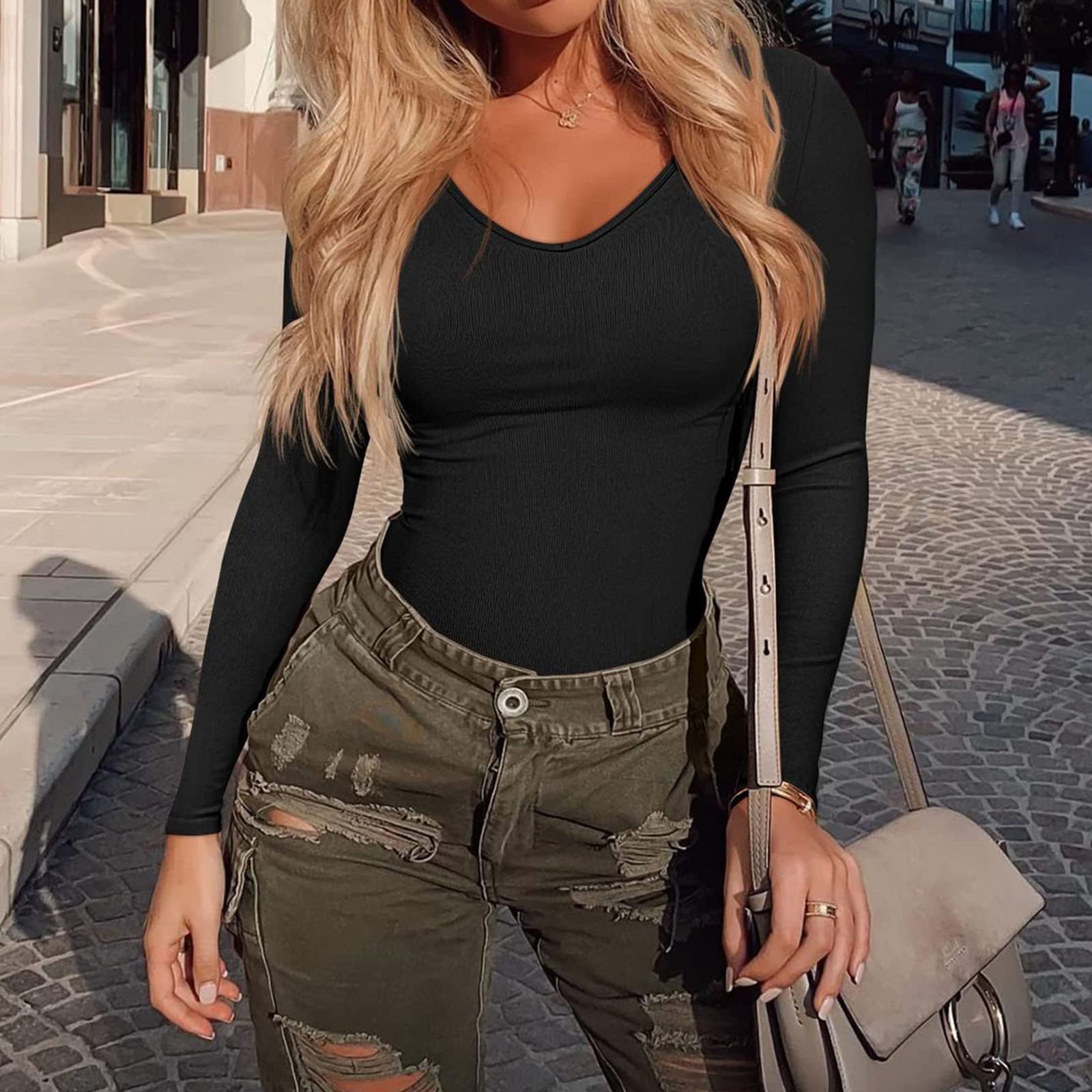 Body Shaper Damen Shapewear Miederbody Butt Lifting Bodysuit formend Langarm Weich Bauchweg Vielseitig Atmungsaktiv Komfortabel Slimming Figurformend