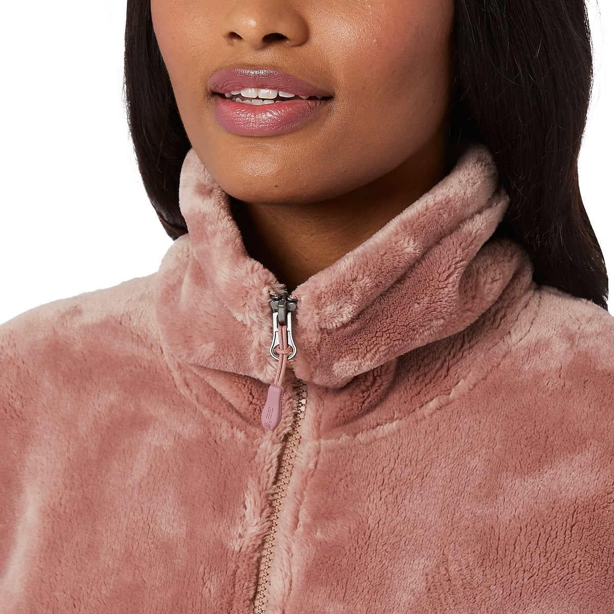 32 Degrees Women's Plush Luxe Fur Super Soft Full Zip Outwear Jacket - Image 4