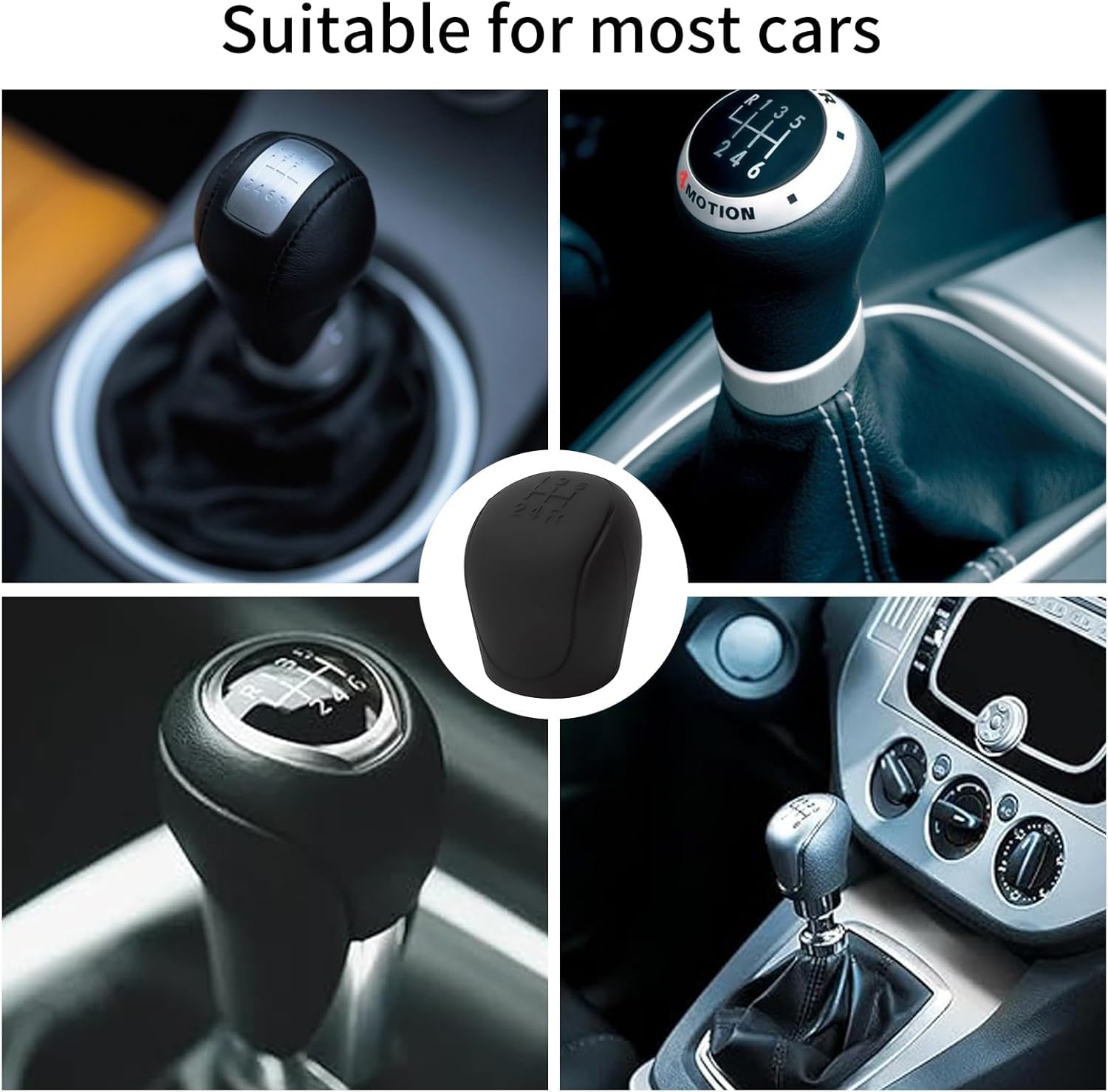 AIMVALUE Couvre pommeau de levier de vitesses de voiture 5 6