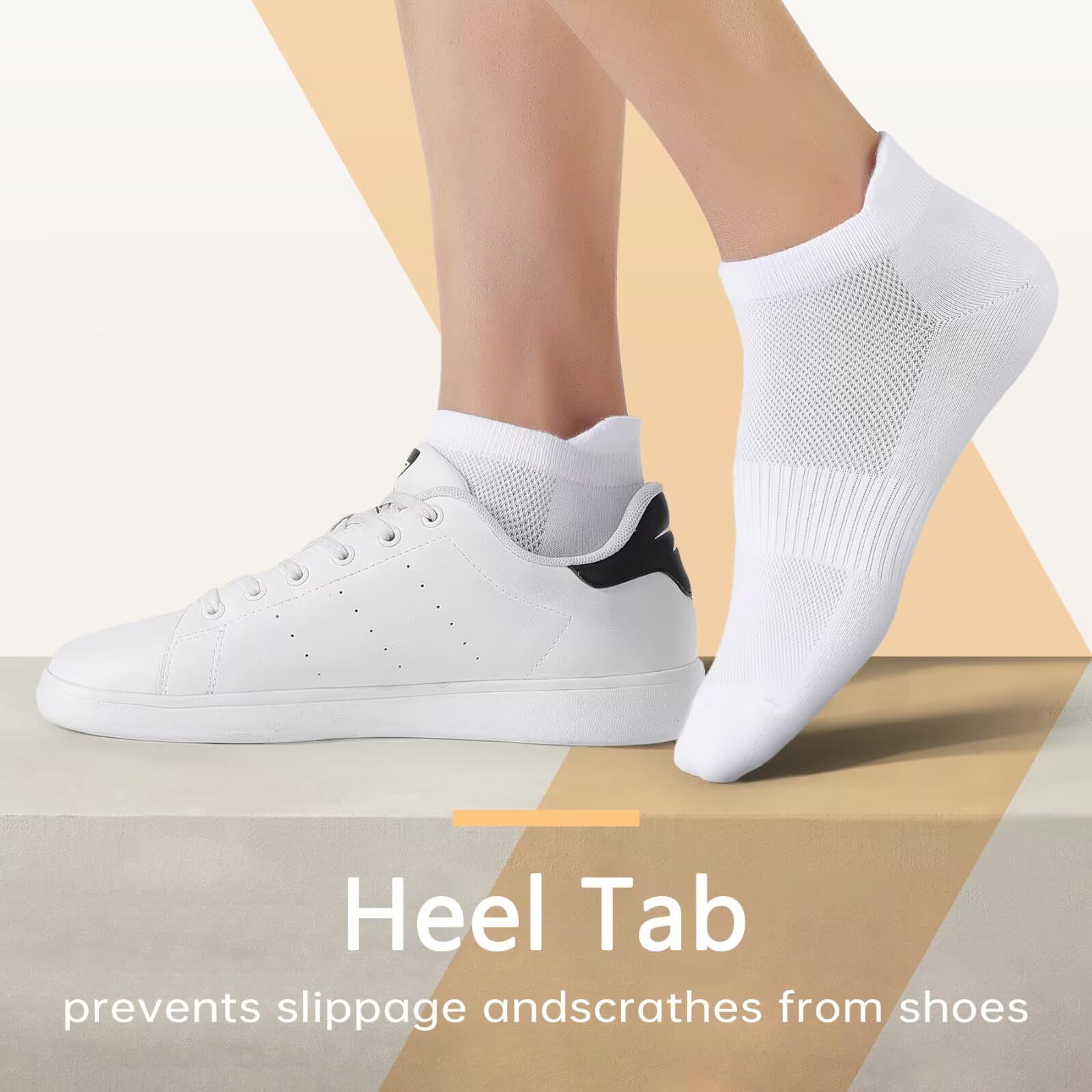 EKSHER 10 Paia Calzini Uomo Corti Calze Donna Corte Cotone Calza Sportive Basse Traspirante Running Elastiche Tennis