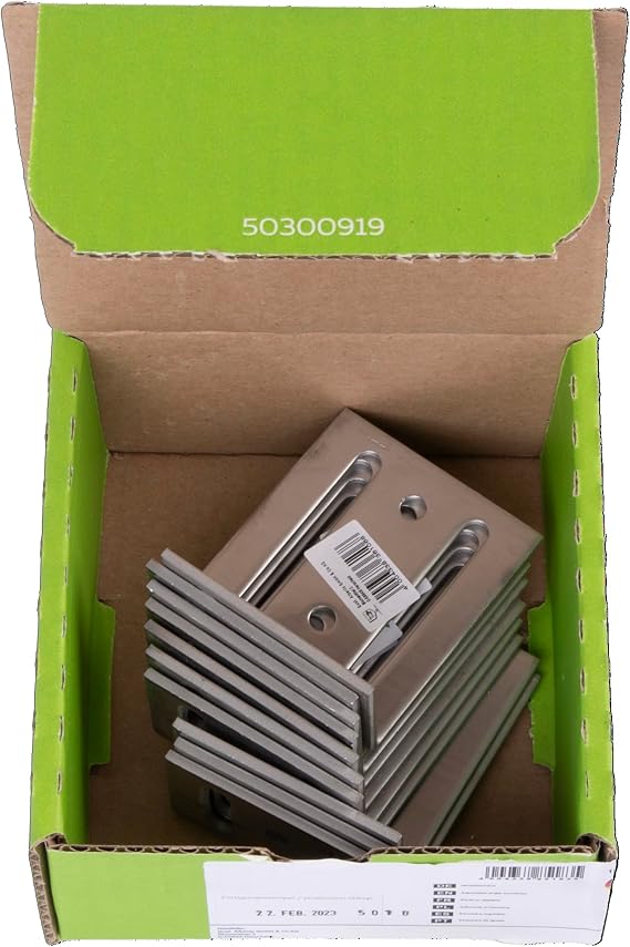 Alberts 851835 Adjustable Angle Bracket | with Slotted Hole | Stainless Steel | 35 x 75 x 65 mm | Set of 10
