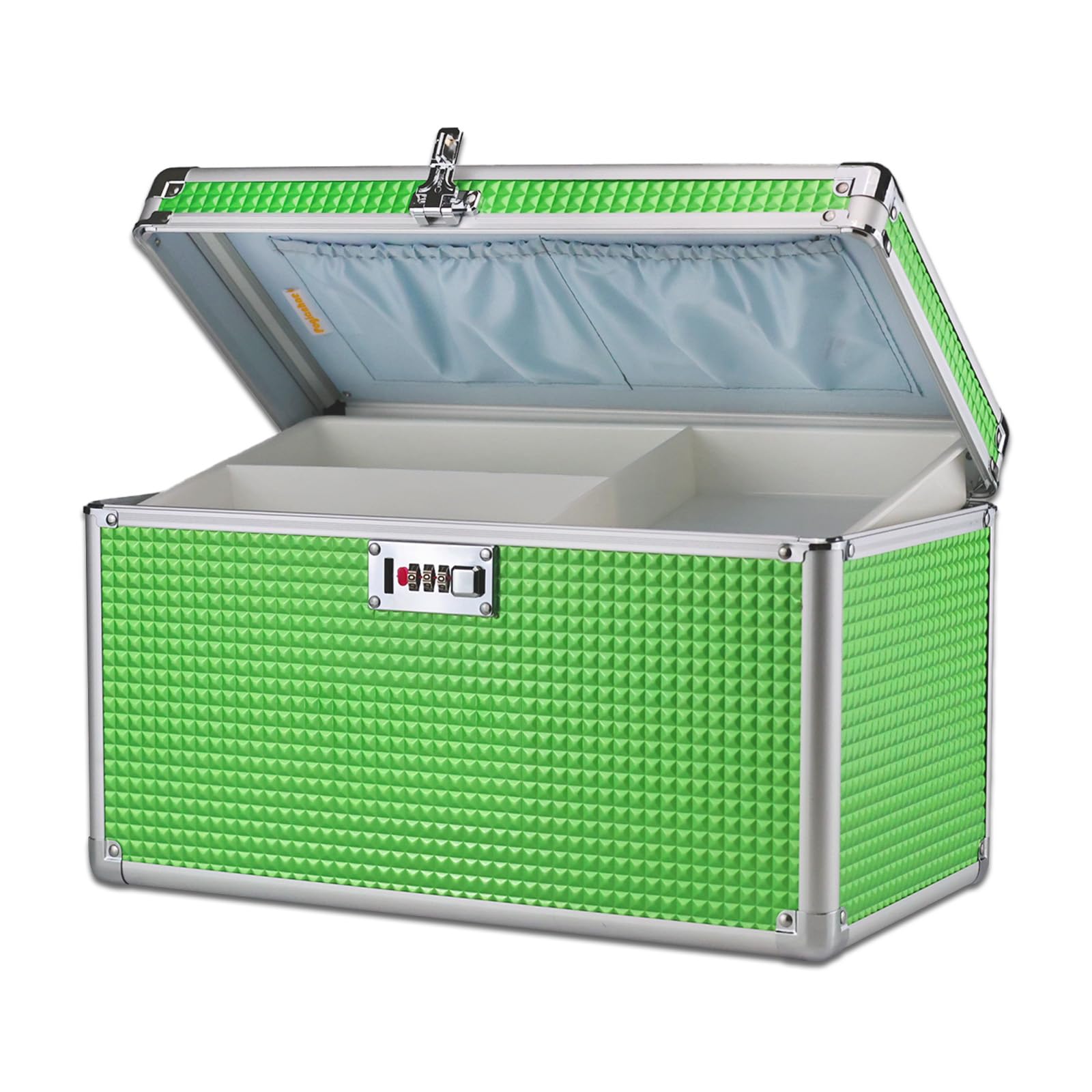 Pogianhae Green Combination Lock Storage Box With Handle – Multipurpose Locking Case For Home & Outdoor Use, Secure Storage For Accessories, Medicine, Cosmetics, Toys & Tools (, Extra Large)