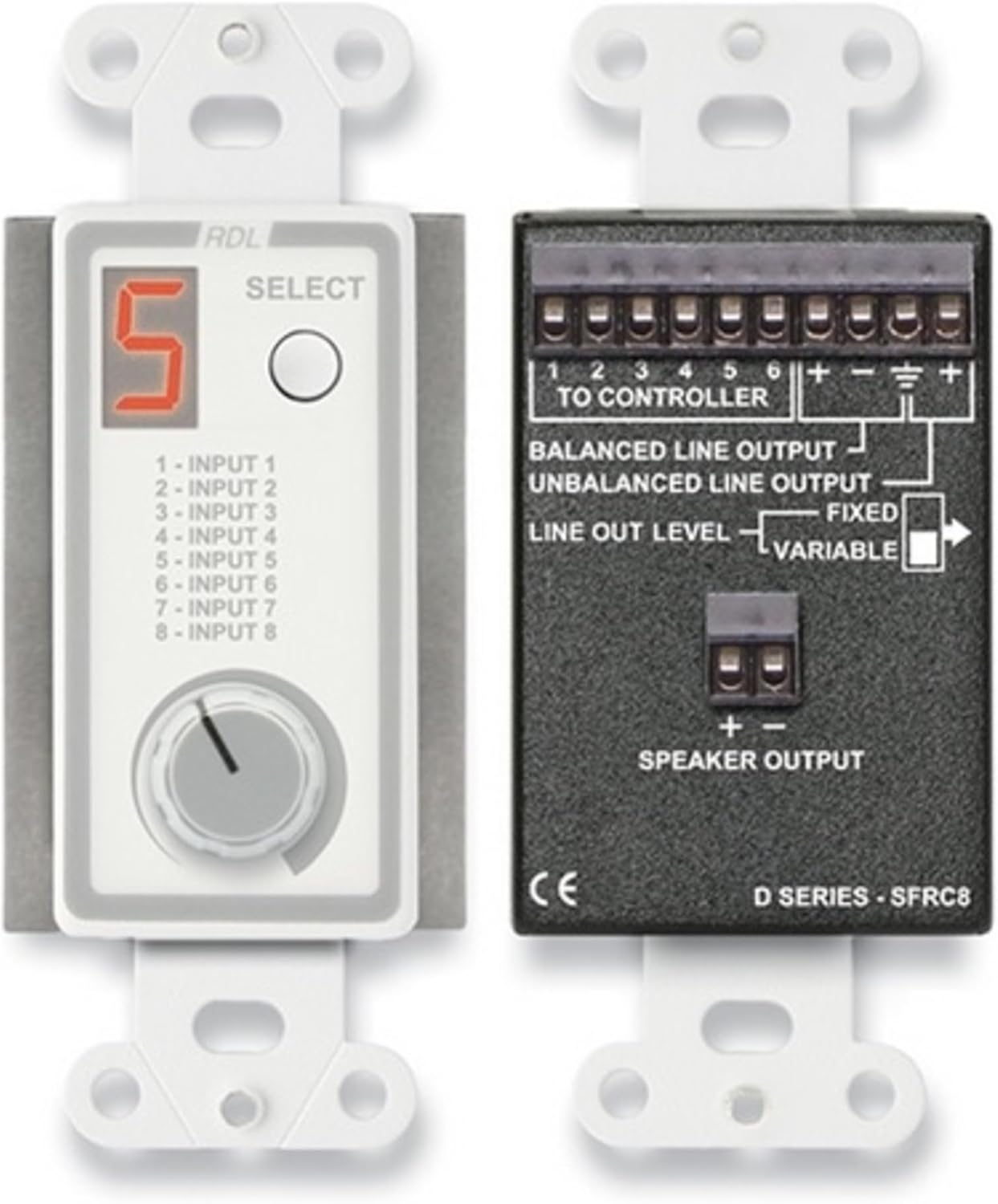 RDL DS-SFRC8 Room Control Station for SourceFlex Distributed Audio System/SS
