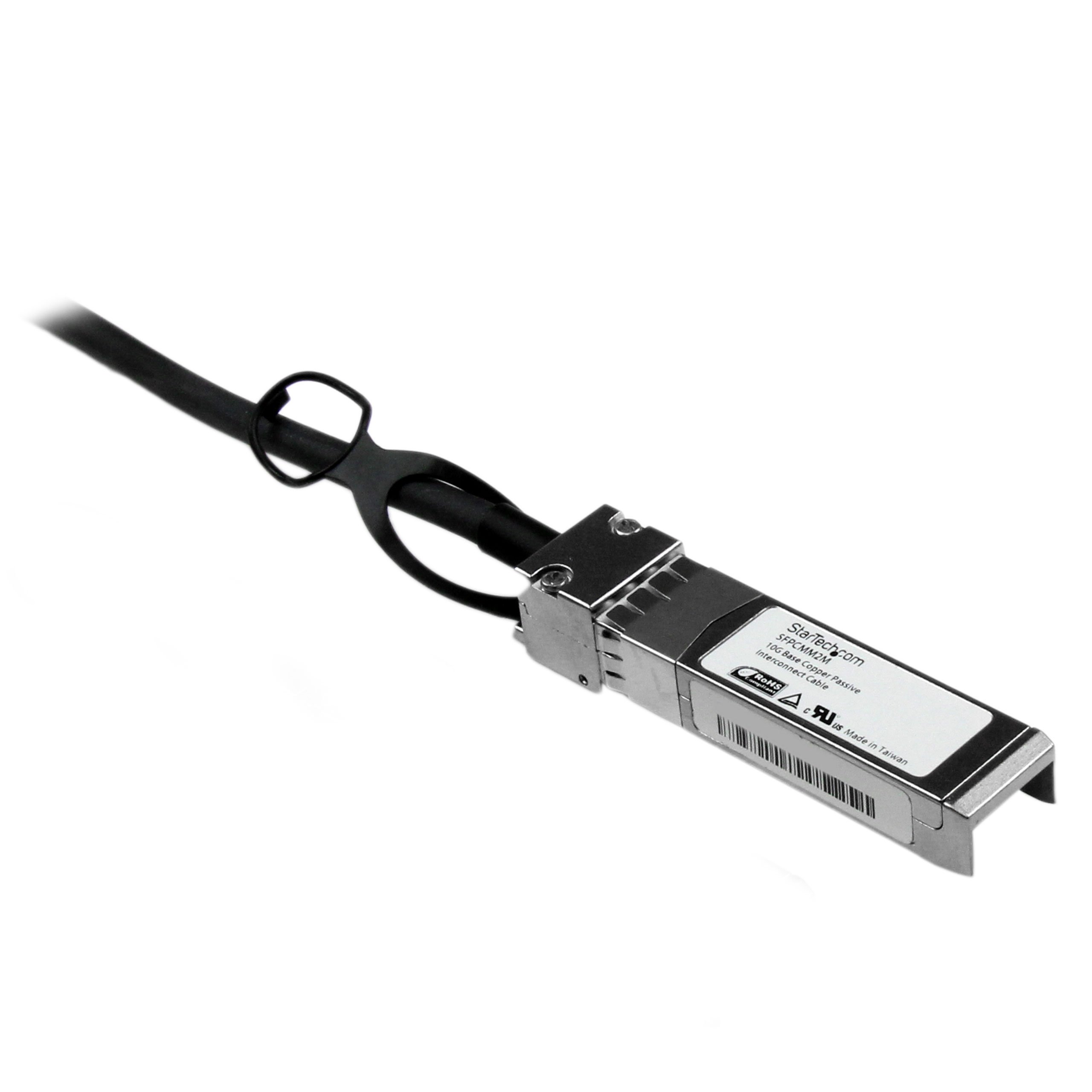StarTech Câble SFP+ 10 GbE DAC Cisco SFP-H10GB-CU2M 2m (SFPCMM2M) | Réseau passif, Connexion directe, Twinax cuivre, Alternative économique à la fibre, Conforme MSA