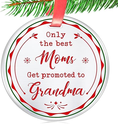 Regalos de adorno de Navidad para la nueva abuela, solo las mejores mamás son promovidas a la abuela, regalos divertidos