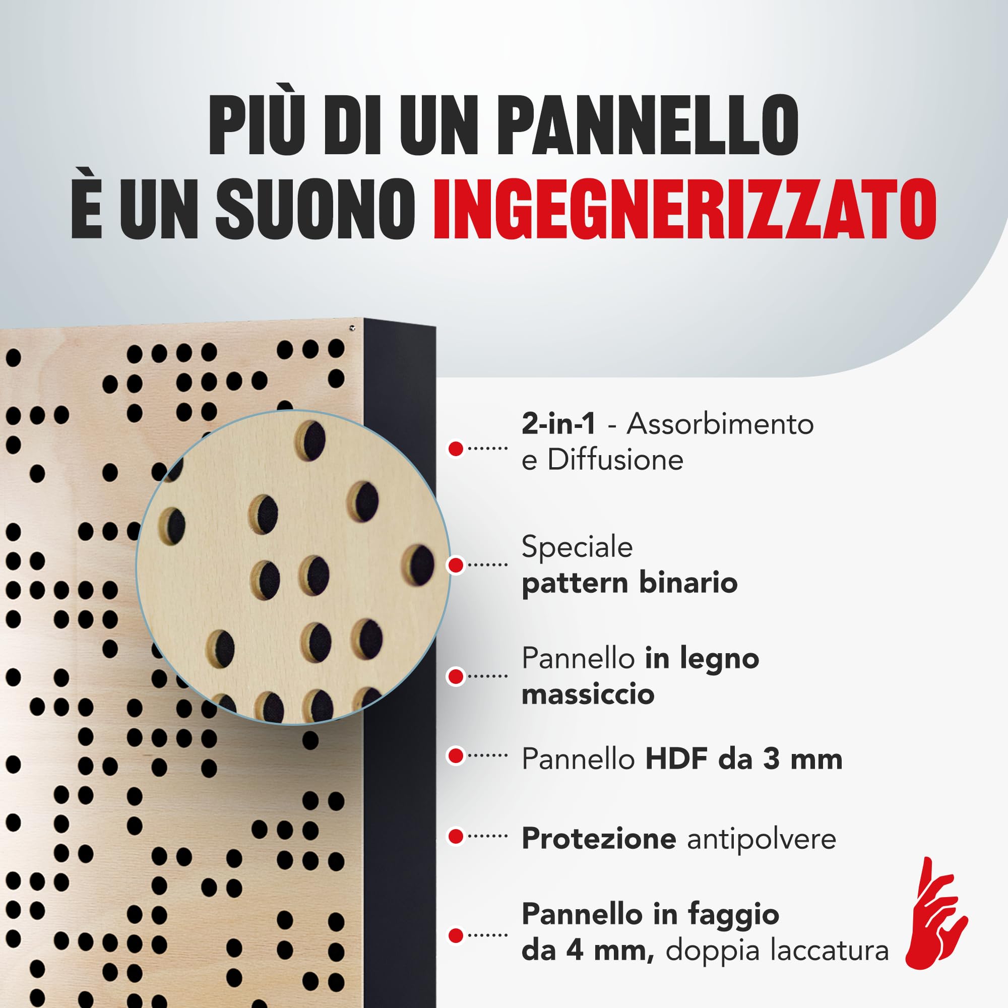 Addictive Sound Pannelli Fonoassorbenti in Legno - Acustici e Isolanti per Insonorizzazione Stanza 120x60x10cm - Curcuma