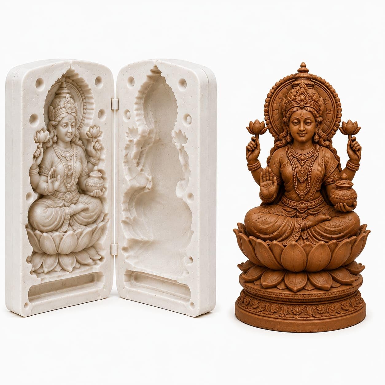 Natural Chikni Mitti Clay 1KG for Lakshmi MATA Idol Making | Air