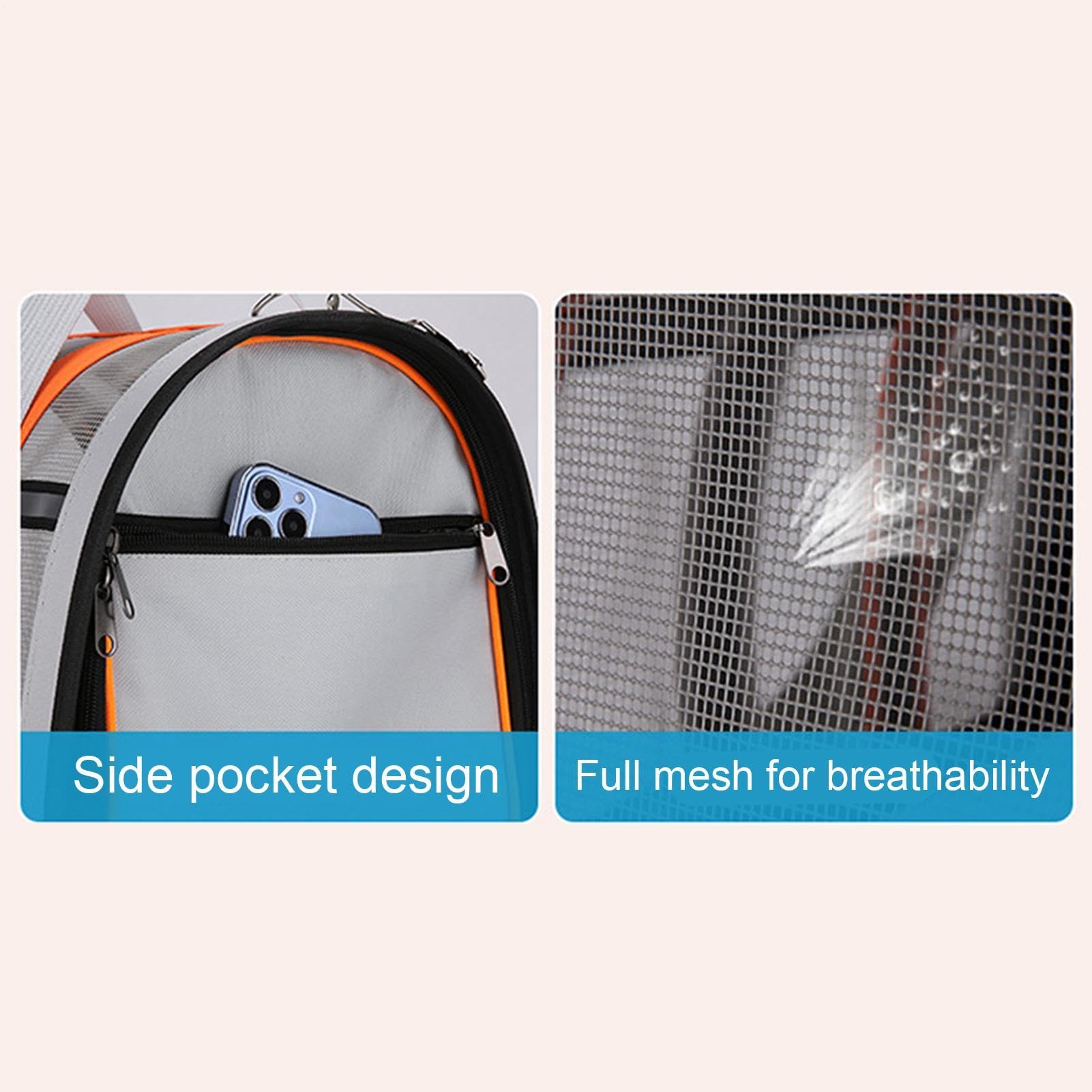 Trasportino portatile per animali domestici, borsa per animali domestici | Borsa da trasporto per animali dal design unico con cerniera per viaggi