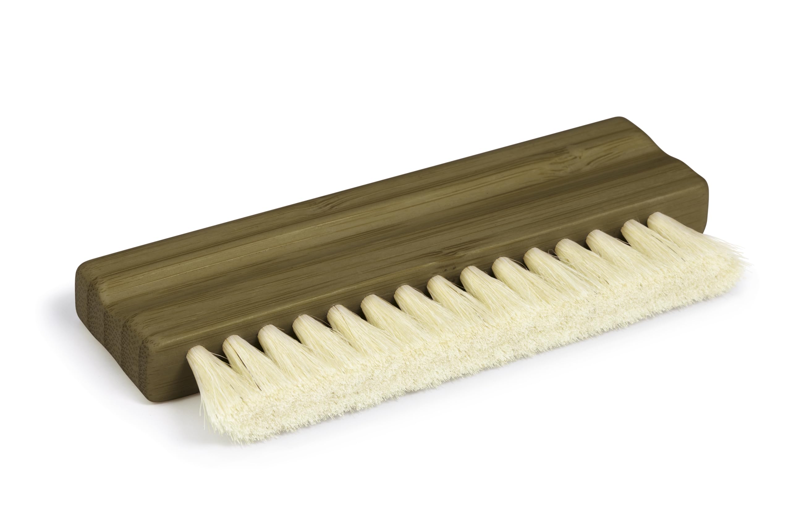Dynavox Vinyl Record Brush ZB110 Dark Brown with Goat Hair Bristles for Gentle Cleaning Sustainable Bamboo Handle