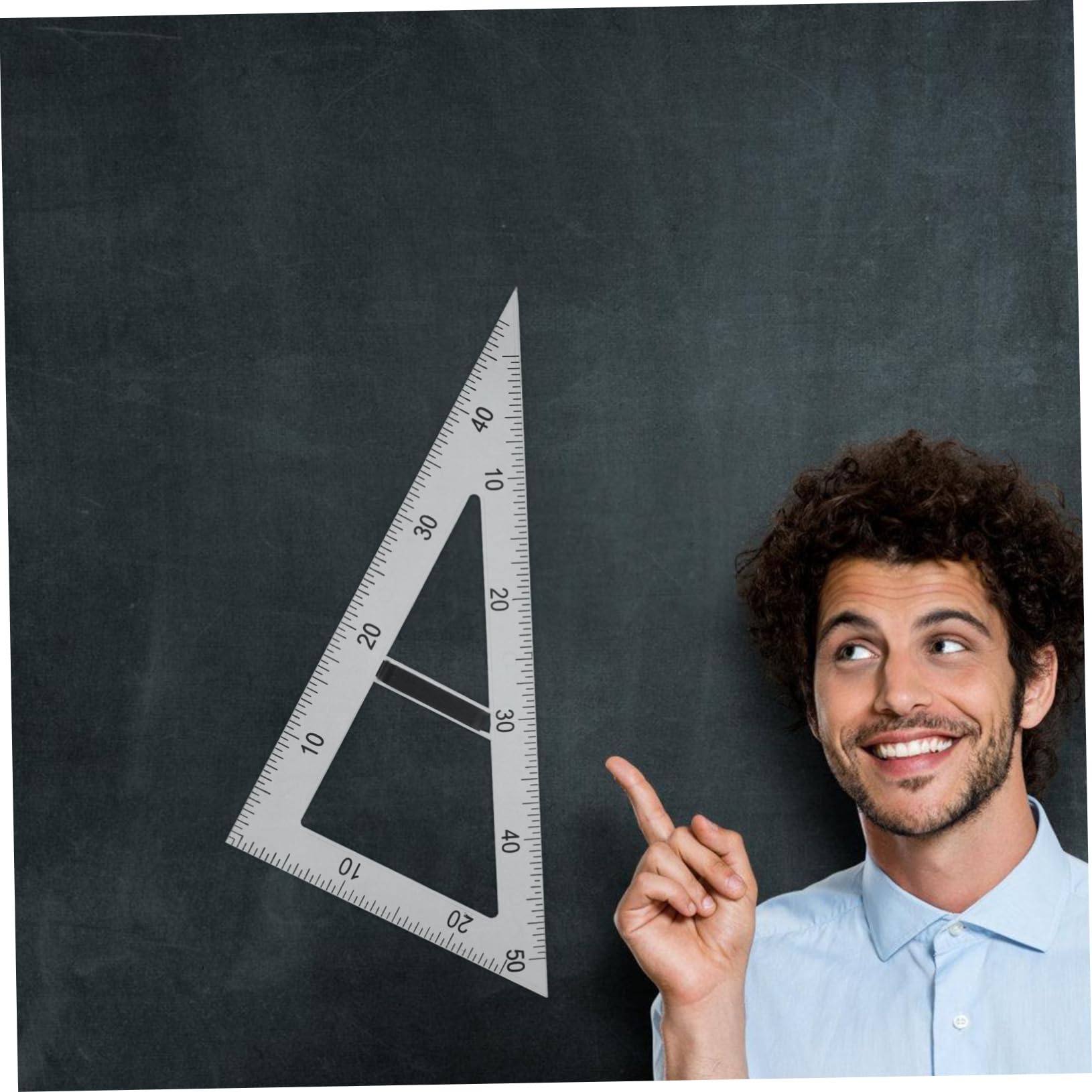 PLAFOPE Règle Triangulaire Magnétique Adapté au Dessin Technique Outil Pédagogique Multifonction en Abs et Prévention de Perte pour Enseignement en Mathématiques et Physique