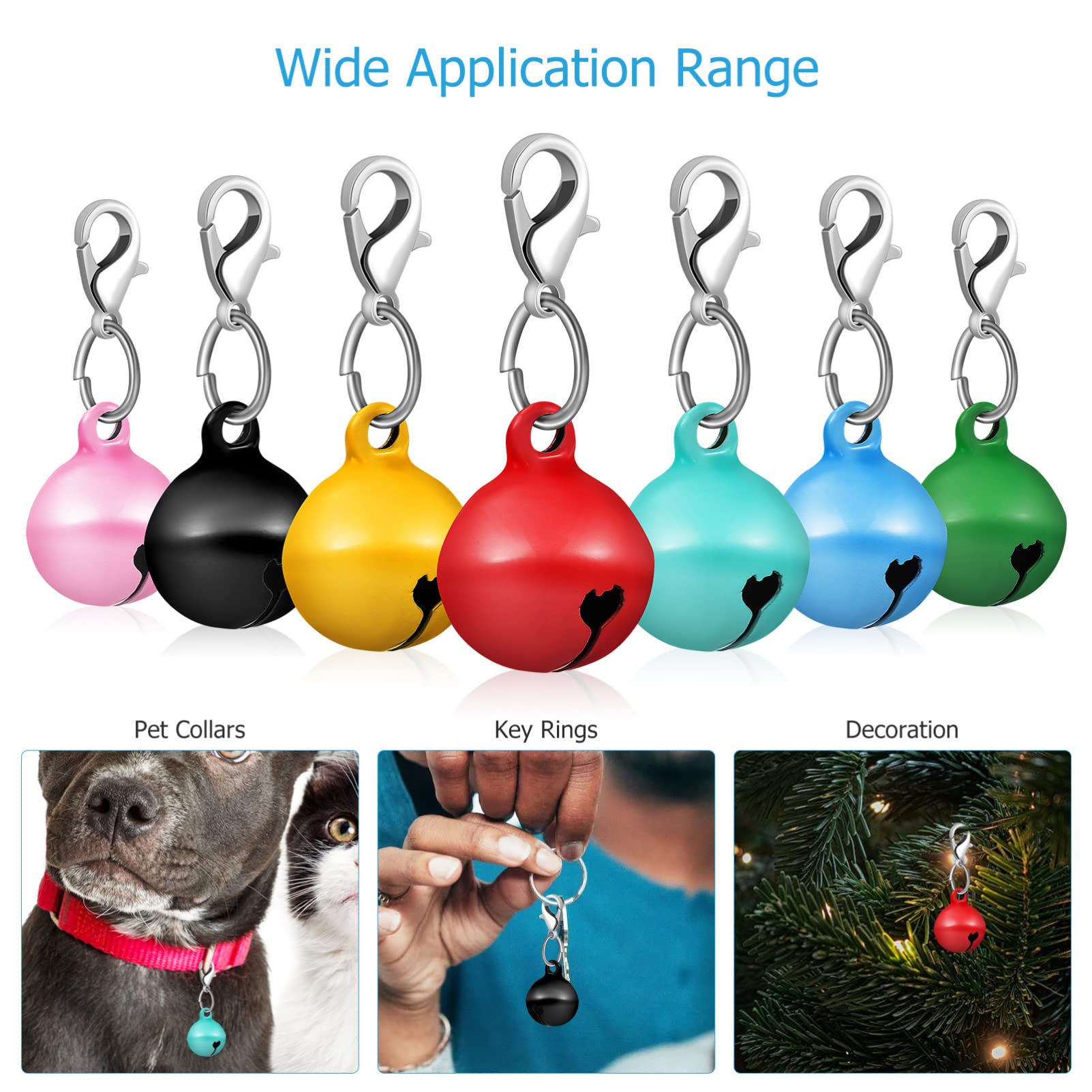 COSMEVIVI 20 Pack Cat Dog Collar Bells Rust- Pet Accessories Small Bells for Collar Decorative DIY