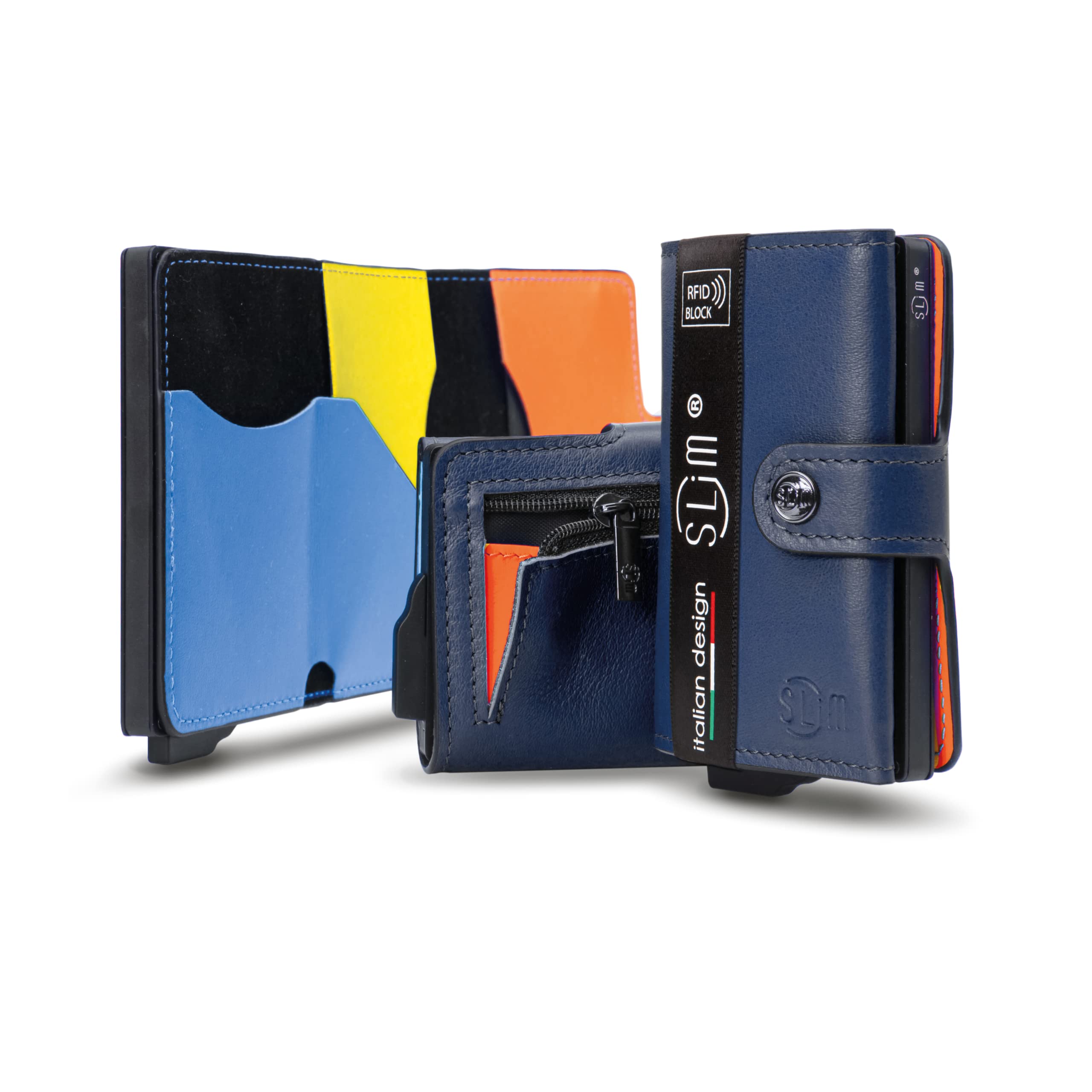 SLim Porta Carte di Credito Schermato Portafoglio Uomo Rfid Portatessere Anticlonazione Donna Portacarte Uomo