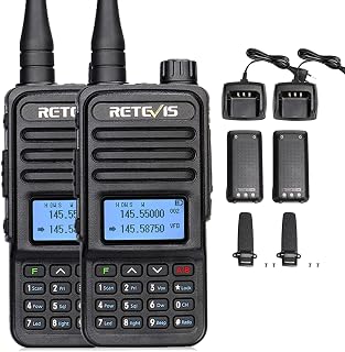 Retevis RT85 Ham Radios Long Range,High Power Walkie Talkies,Dual Band Radio,Built in VFO,DTMF,VOX,Emergency Preparedness,Flashlight,Handheld Ham Radios for Family Survival Gear Camping Hunt(2 Pack)