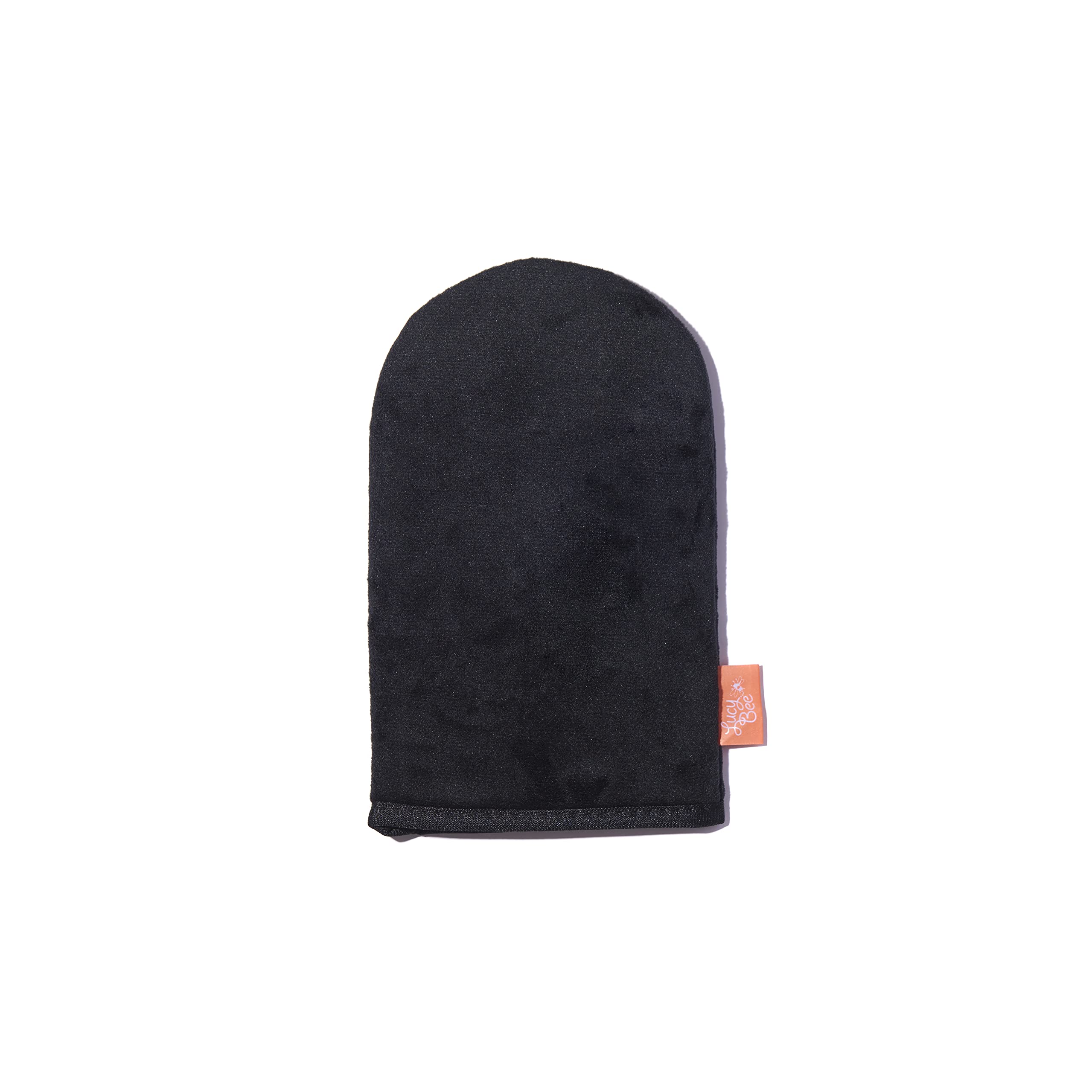 Lucy BeeTanning Mitt for Self-Tanning Application, Double-Sided Velvety Soft Applicator Glove for a Streak Free Fake Tan, Washable and Easy to Reuse, Black Tan Mitt