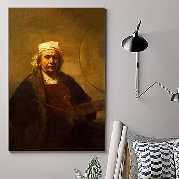 レイブラント　ファン　レイン　絵画2点 自画像 【6号】 レンブラント・ファン・レイン 【 額縁が選べる