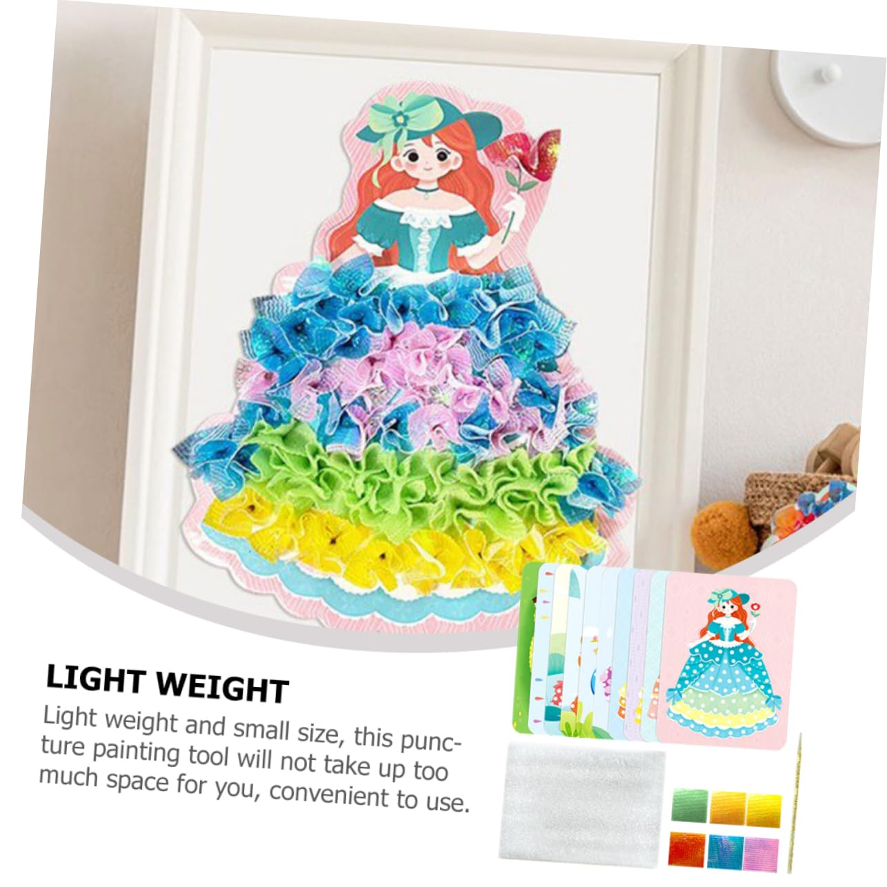 jojofuny Strumento Comodo Tessuto in Cotone Perlato e Plastica Kit Creativo di Pittura a Punti per Sviluppare Abilità Manuali e Creatività Artigianale per Ragazzo Ragazza