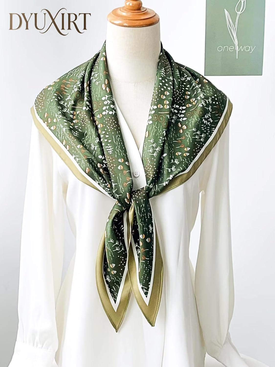 Triangle Shawls Scarf Head Hair Neck For Women Scarves Fashion Silk Feeling Lady Lightweight 56.3×27.95inch - Image 2