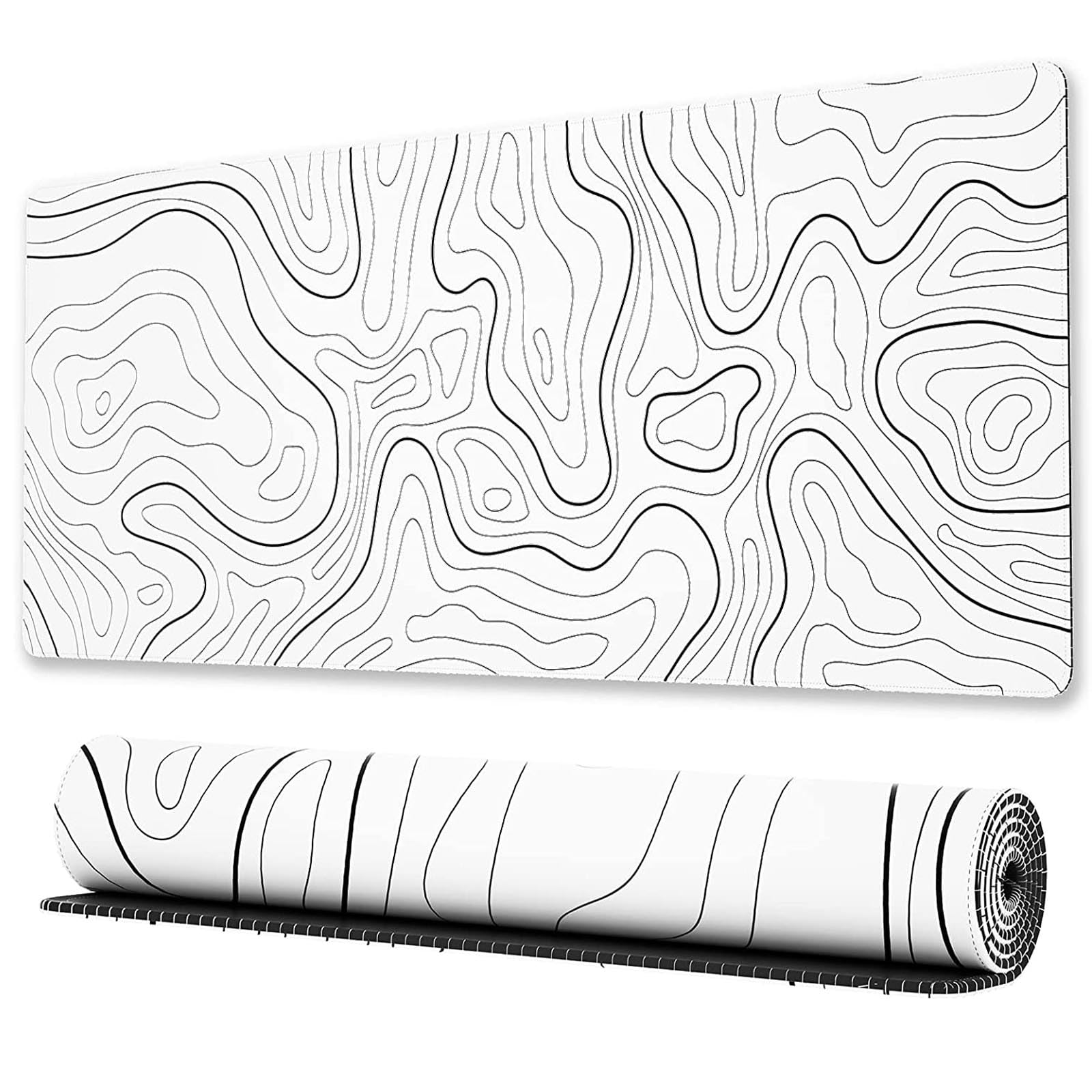 Large Keyboard MousePad, Gaming Mouse Pad Anti-Slip Base Desk Mat 90 x 40 cm (B)