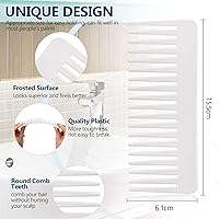 Vista 14 de Patelai Wide Tooth Comb Large Hair Detangling Comb for Curly, Wet Dry Hair, No Handle Detangler Accessories(White, Cyan)